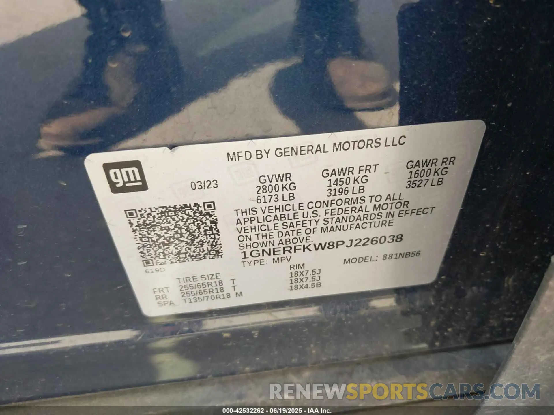 9 Photograph of a damaged car 1GNERFKW8PJ226038 CHEVROLET TRAVERSE 2023