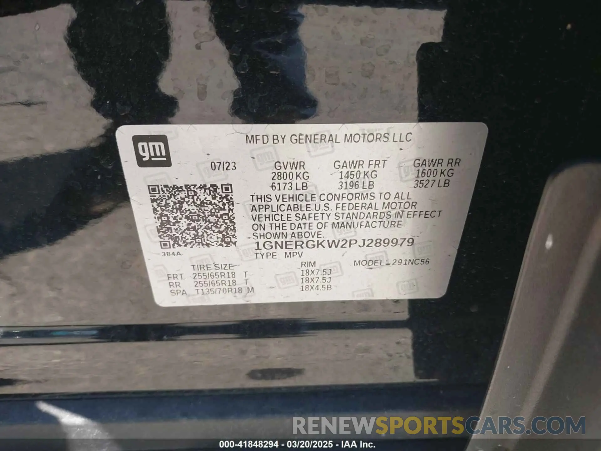 9 Photograph of a damaged car 1GNERGKW2PJ289979 CHEVROLET TRAVERSE 2023