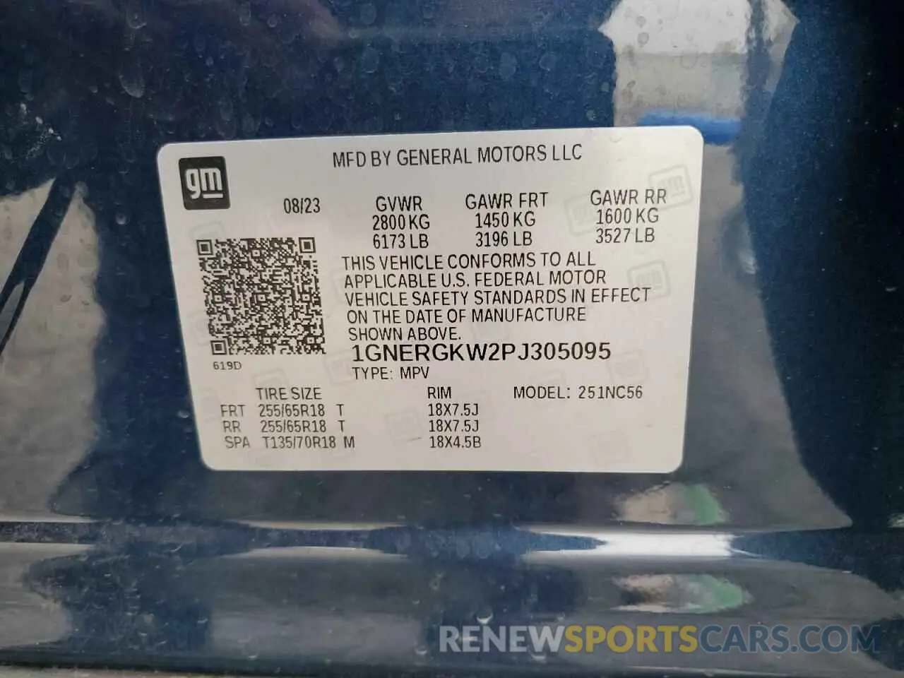 15 Фотография поврежденного автомобиля 1GNERGKW2PJ305095 CHEVROLET TRAVERSE 2023