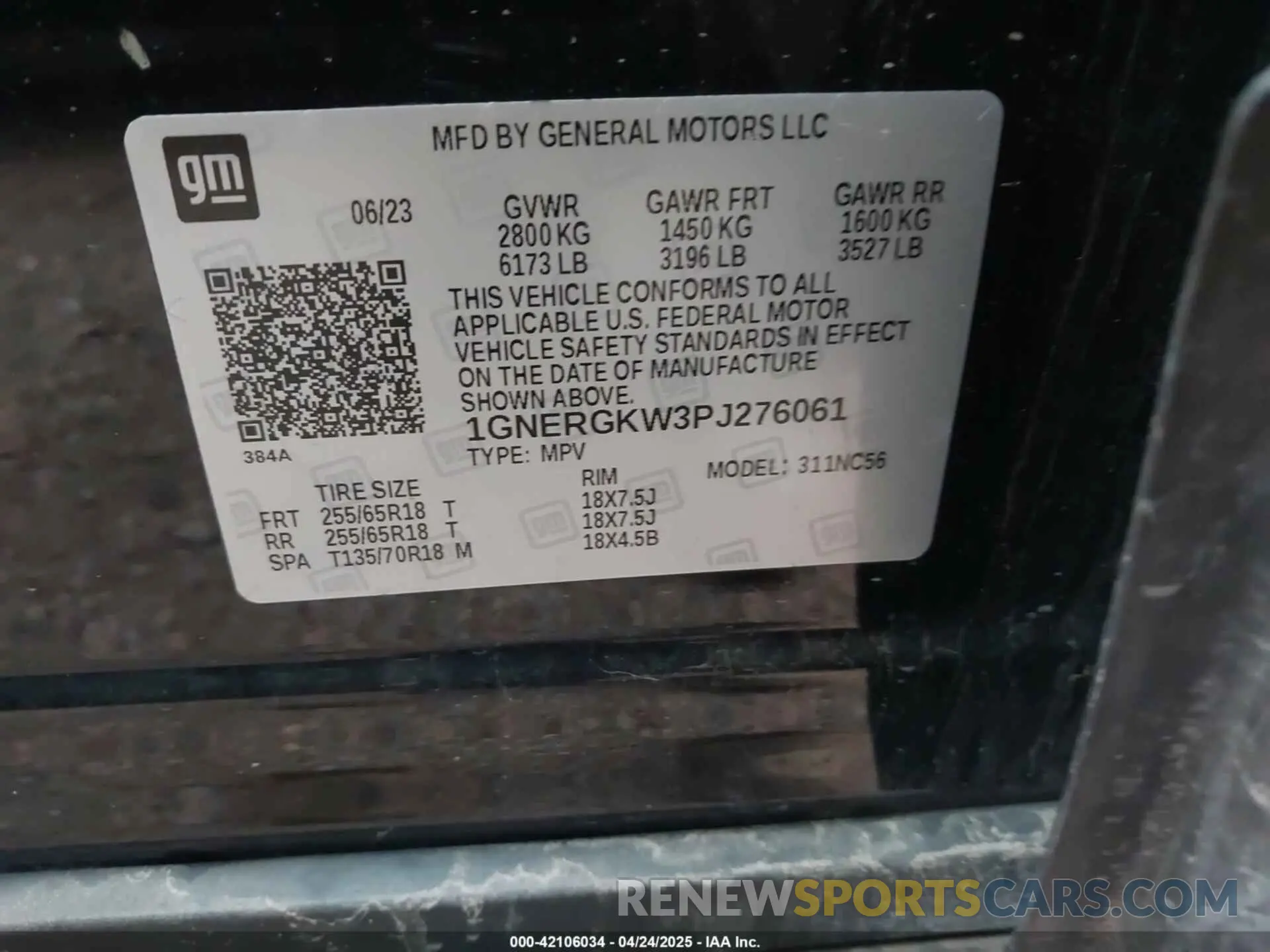 9 Фотография поврежденного автомобиля 1GNERGKW3PJ276061 CHEVROLET TRAVERSE 2023