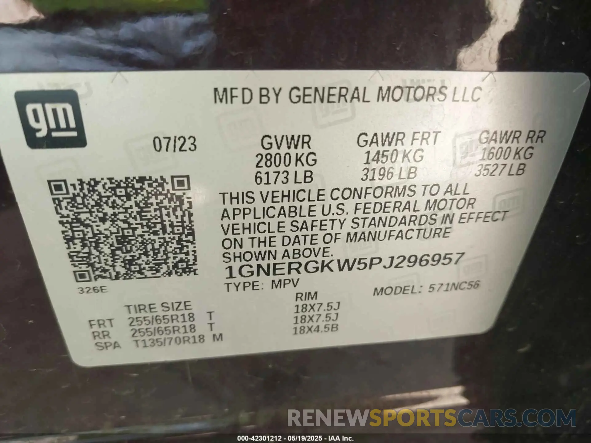 9 Фотография поврежденного автомобиля 1GNERGKW5PJ296957 CHEVROLET TRAVERSE 2023