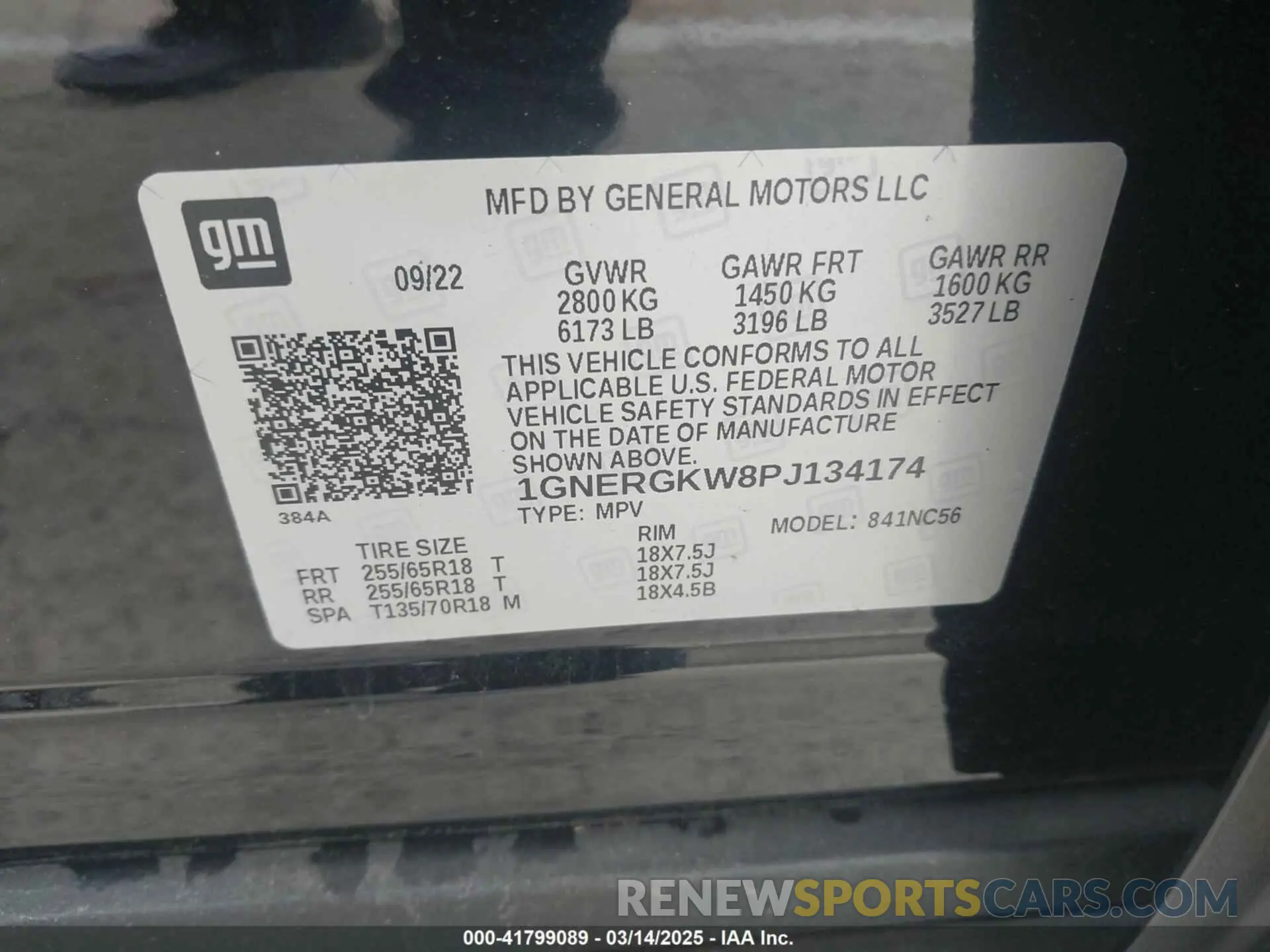 9 Фотография поврежденного автомобиля 1GNERGKW8PJ134174 CHEVROLET TRAVERSE 2023