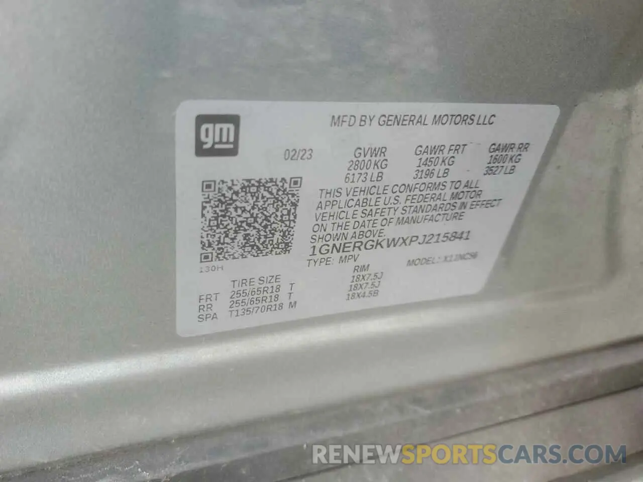 13 Фотография поврежденного автомобиля 1GNERGKWXPJ215841 CHEVROLET TRAVERSE 2023