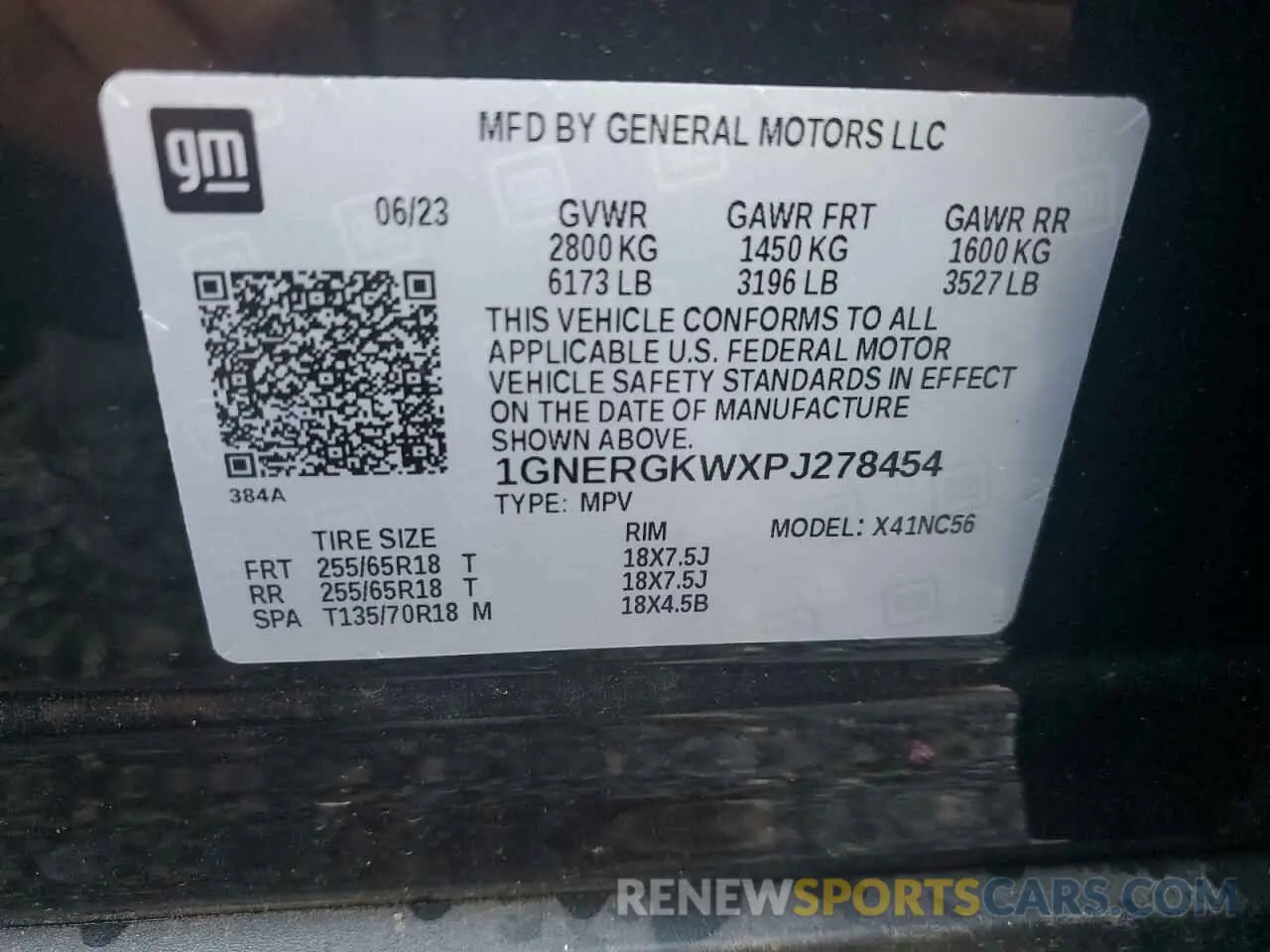 14 Фотография поврежденного автомобиля 1GNERGKWXPJ278454 CHEVROLET TRAVERSE 2023