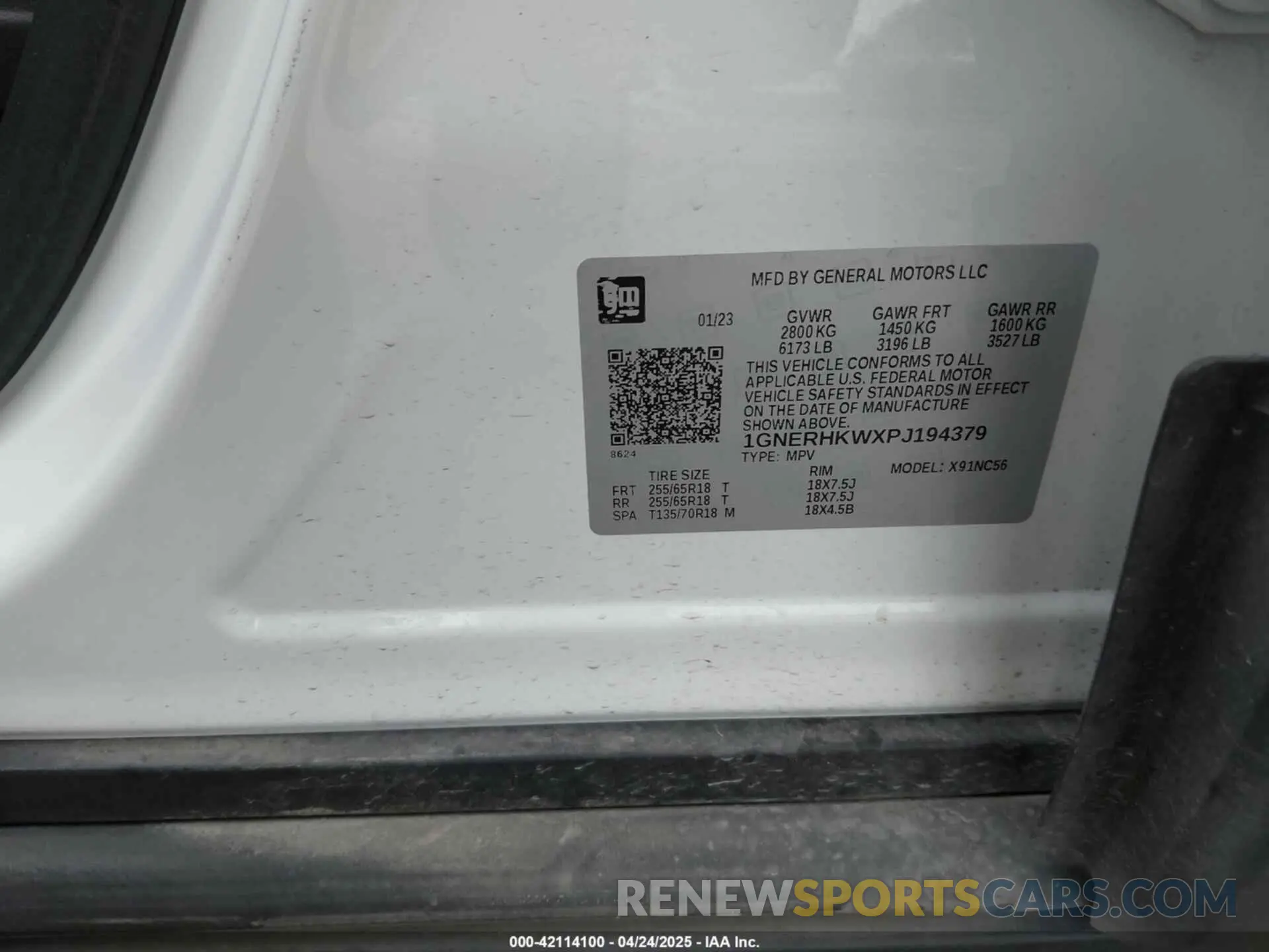 9 Фотография поврежденного автомобиля 1GNERHKWXPJ194379 CHEVROLET TRAVERSE 2023