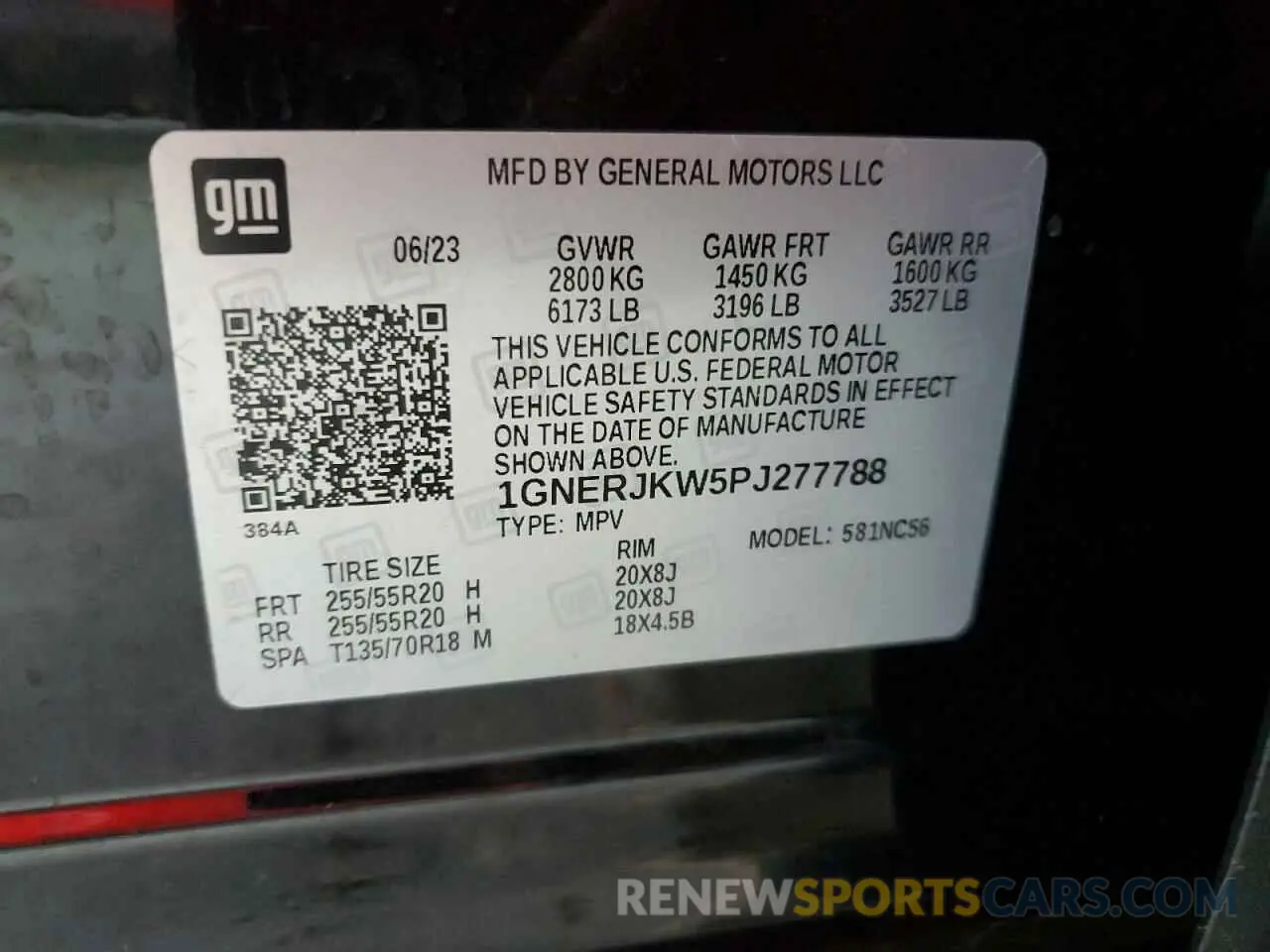 16 Фотография поврежденного автомобиля 1GNERJKW5PJ277788 CHEVROLET TRAVERSE 2023