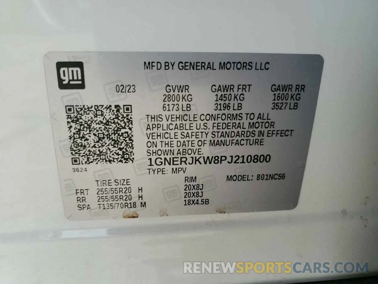 14 Photograph of a damaged car 1GNERJKW8PJ210800 CHEVROLET TRAVERSE 2023