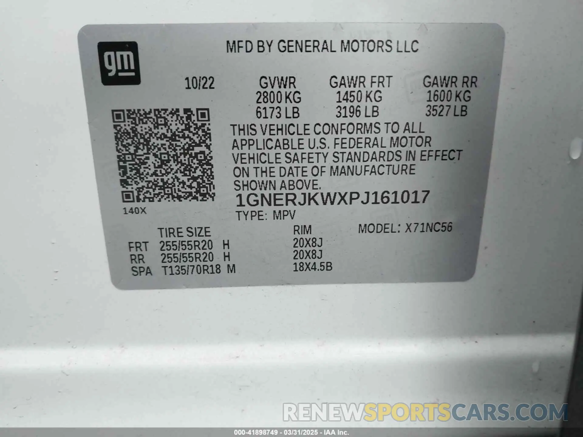 9 Фотография поврежденного автомобиля 1GNERJKWXPJ161017 CHEVROLET TRAVERSE 2023