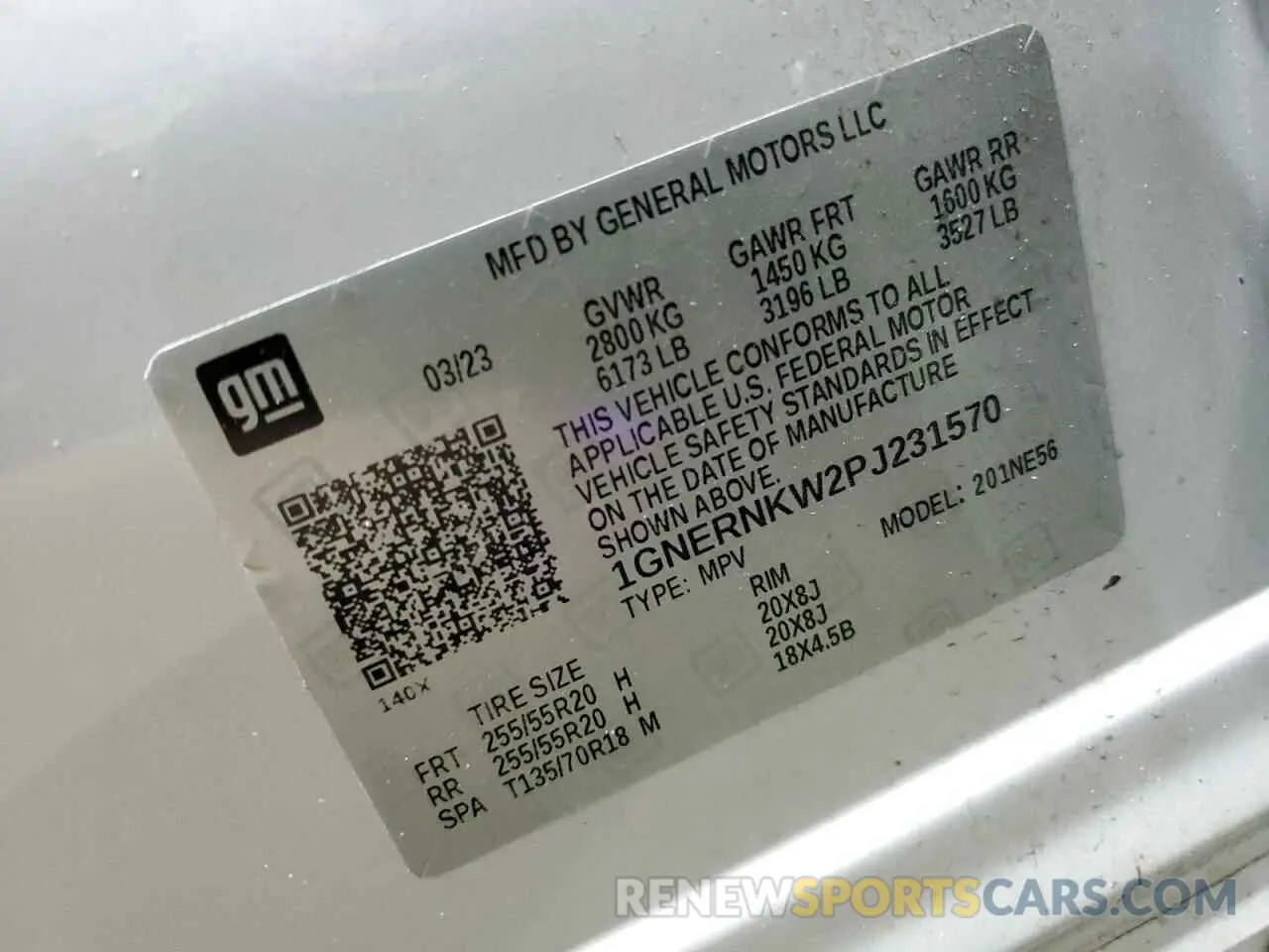 14 Photograph of a damaged car 1GNERNKW2PJ231570 CHEVROLET TRAVERSE 2023