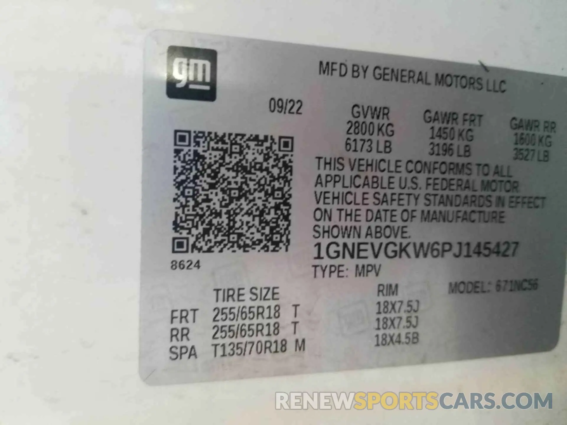 12 Фотография поврежденного автомобиля 1GNEVGKW6PJ145427 CHEVROLET TRAVERSE 2023