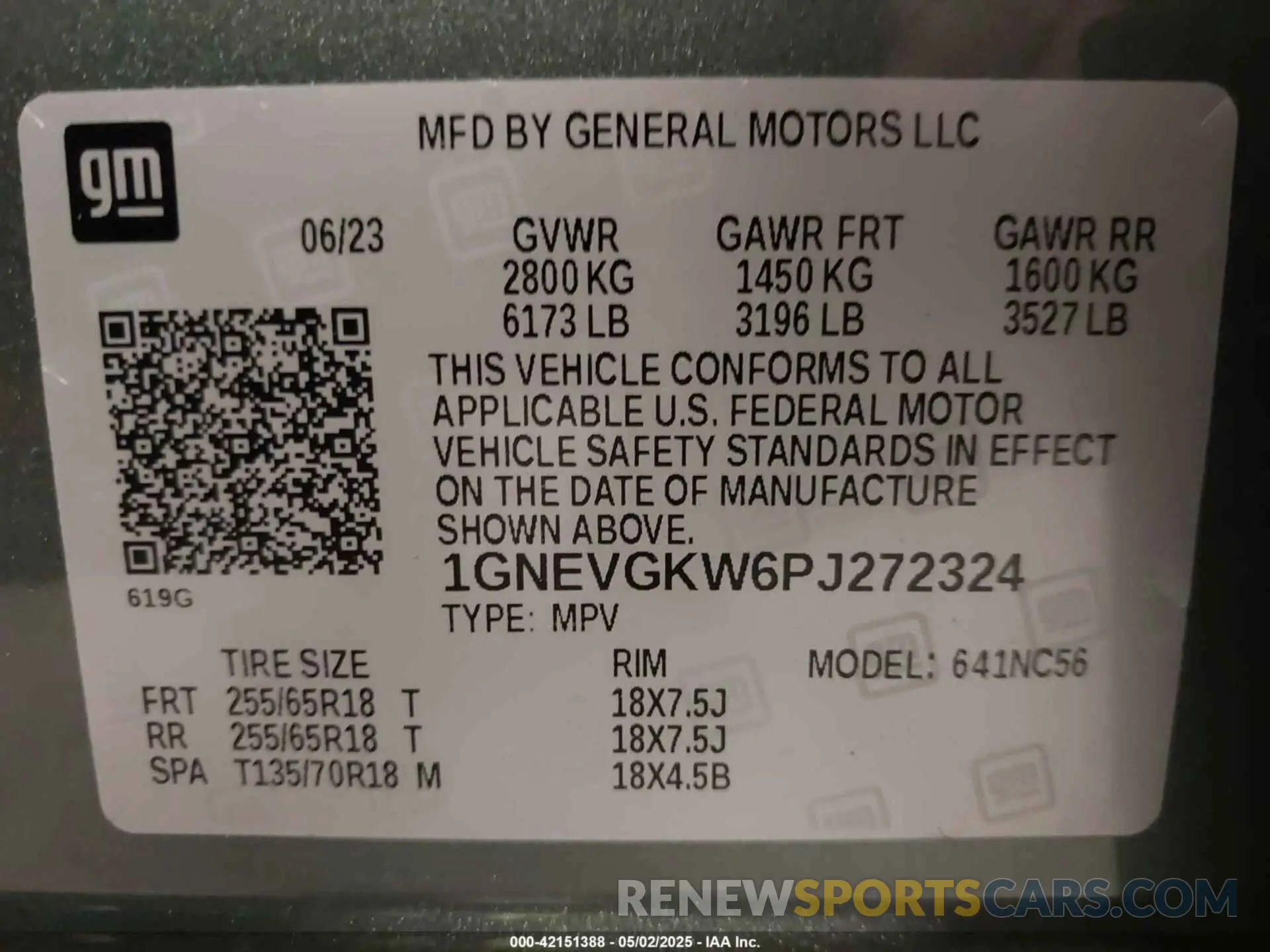 9 Photograph of a damaged car 1GNEVGKW6PJ272324 CHEVROLET TRAVERSE 2023