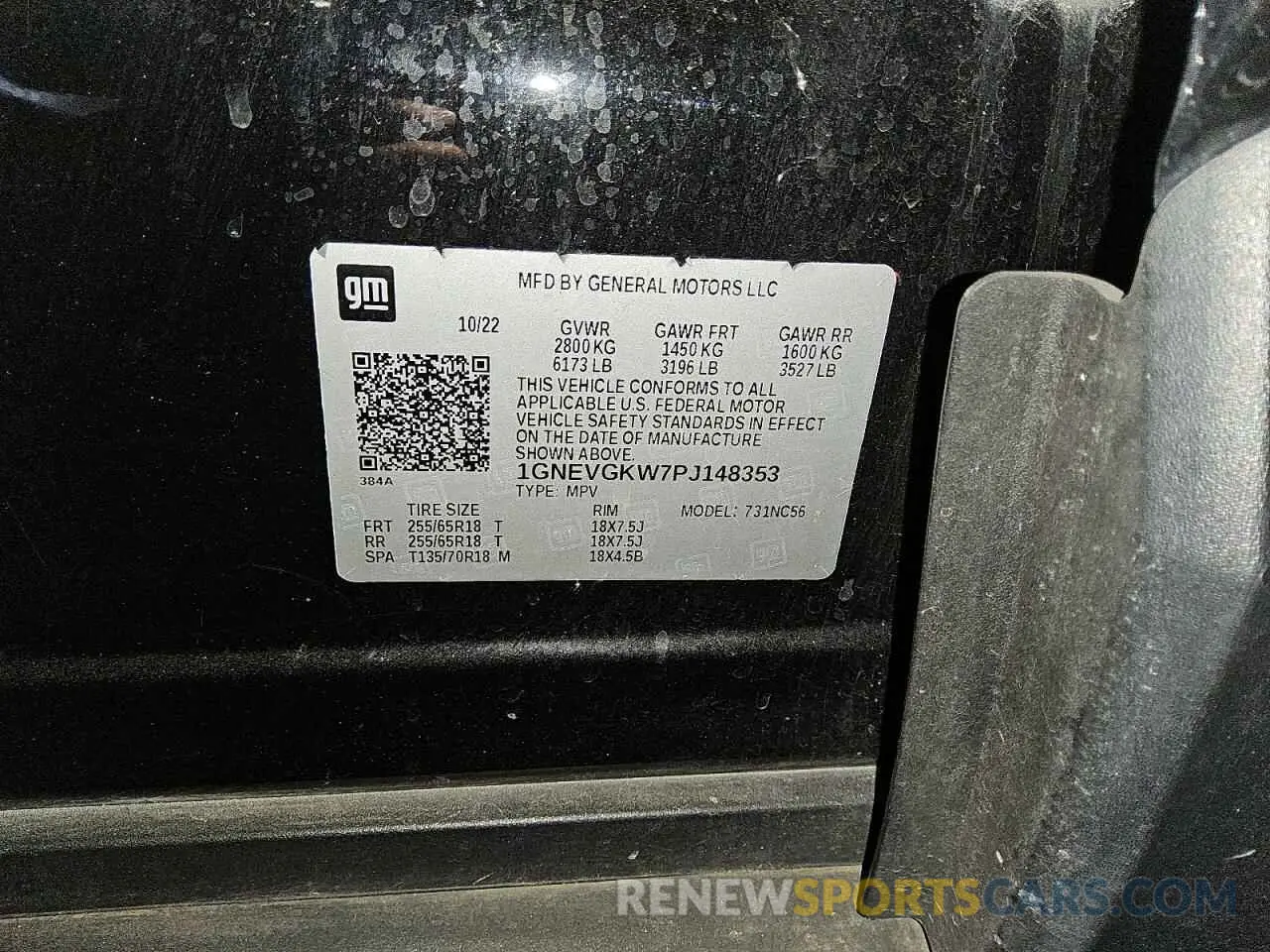 13 Фотография поврежденного автомобиля 1GNEVGKW7PJ148353 CHEVROLET TRAVERSE 2023
