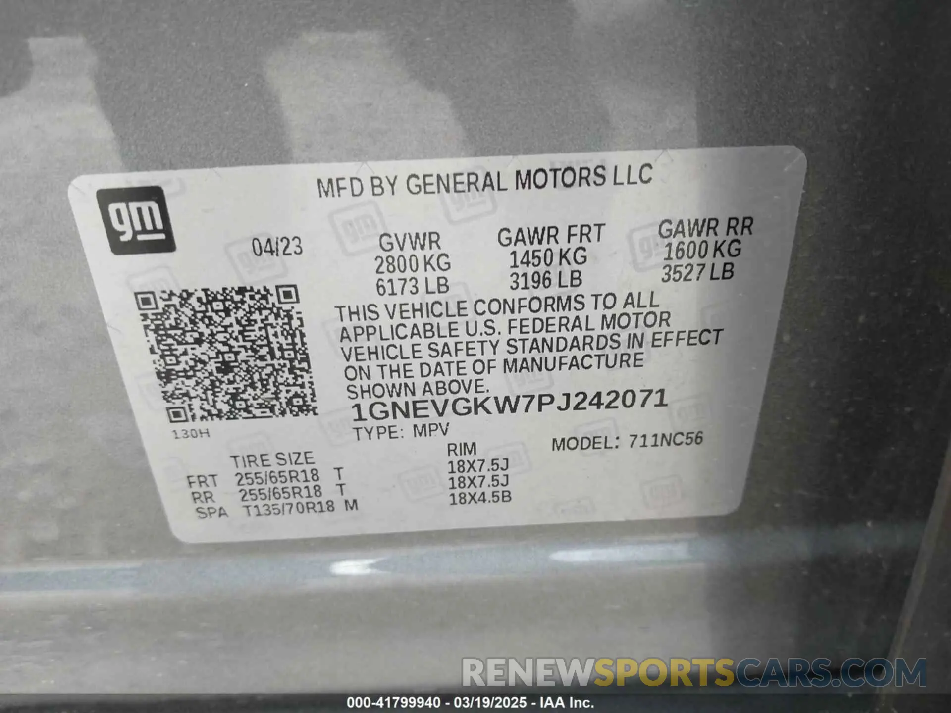 9 Фотография поврежденного автомобиля 1GNEVGKW7PJ242071 CHEVROLET TRAVERSE 2023