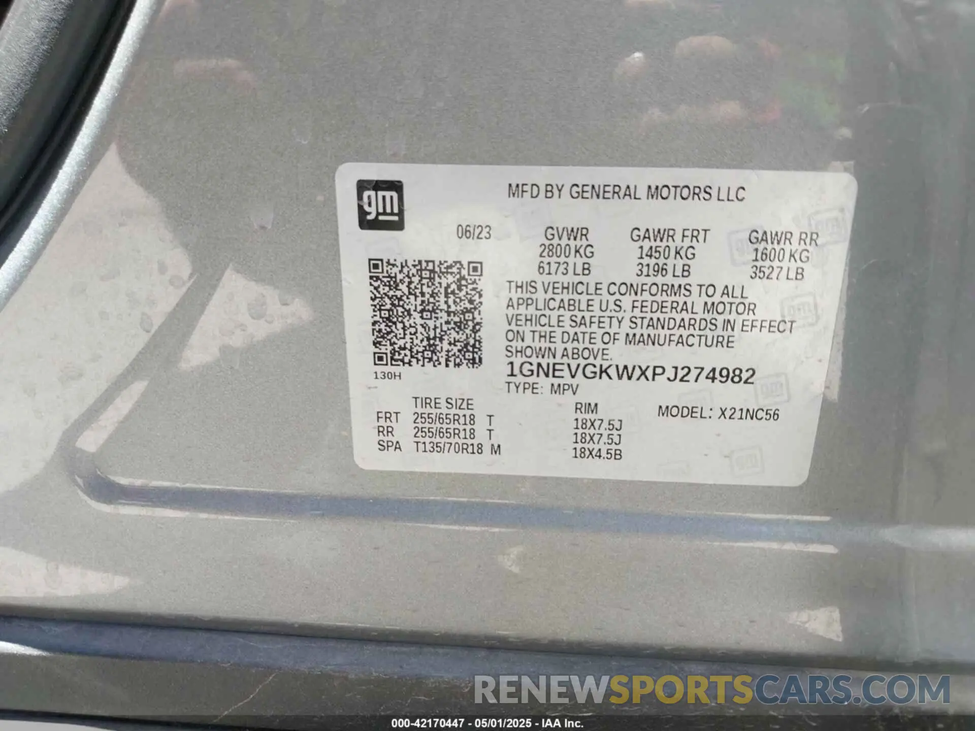 9 Фотография поврежденного автомобиля 1GNEVGKWXPJ274982 CHEVROLET TRAVERSE 2023
