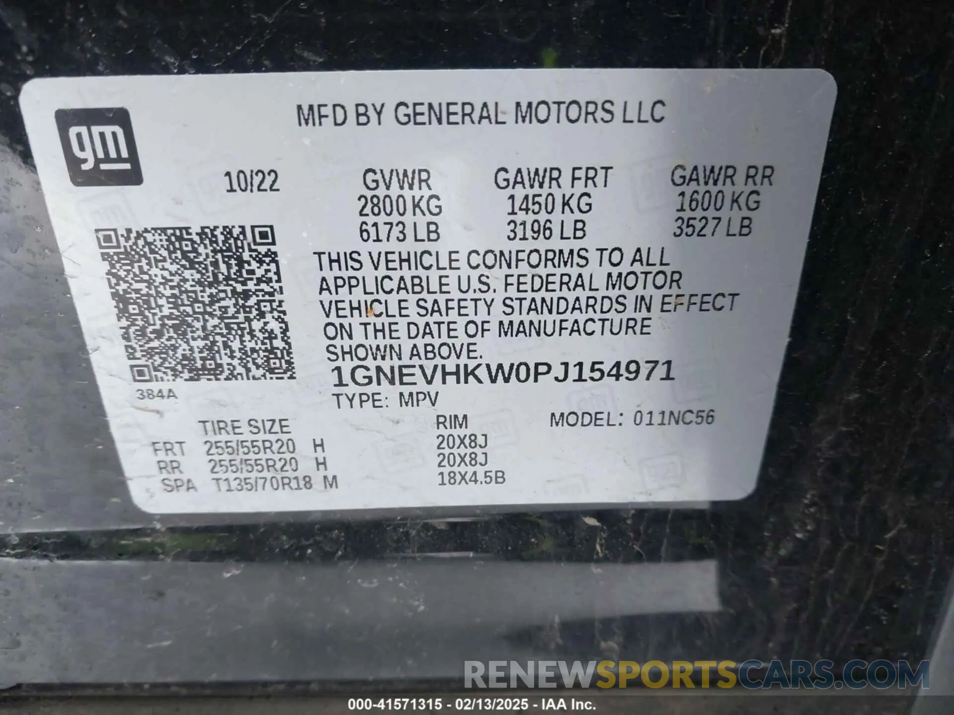 9 Photograph of a damaged car 1GNEVHKW0PJ154971 CHEVROLET TRAVERSE 2023