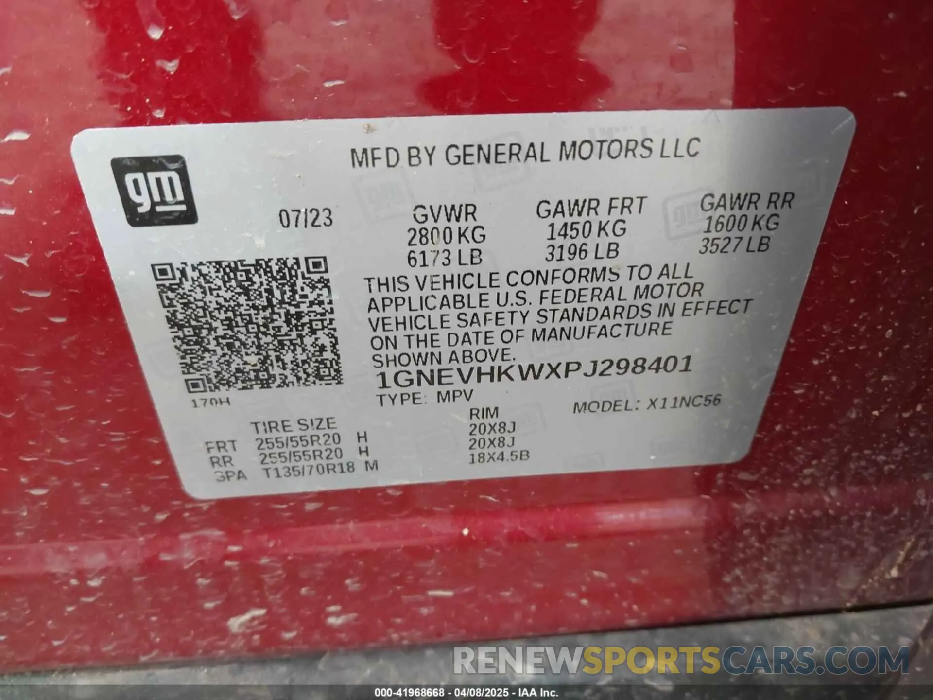 9 Фотография поврежденного автомобиля 1GNEVHKWXPJ298401 CHEVROLET TRAVERSE 2023
