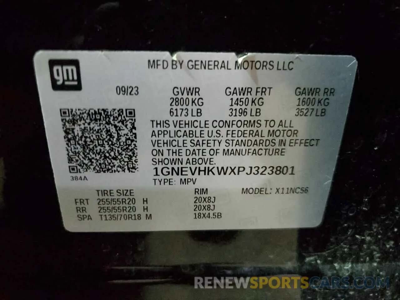 14 Фотография поврежденного автомобиля 1GNEVHKWXPJ323801 CHEVROLET TRAVERSE 2023