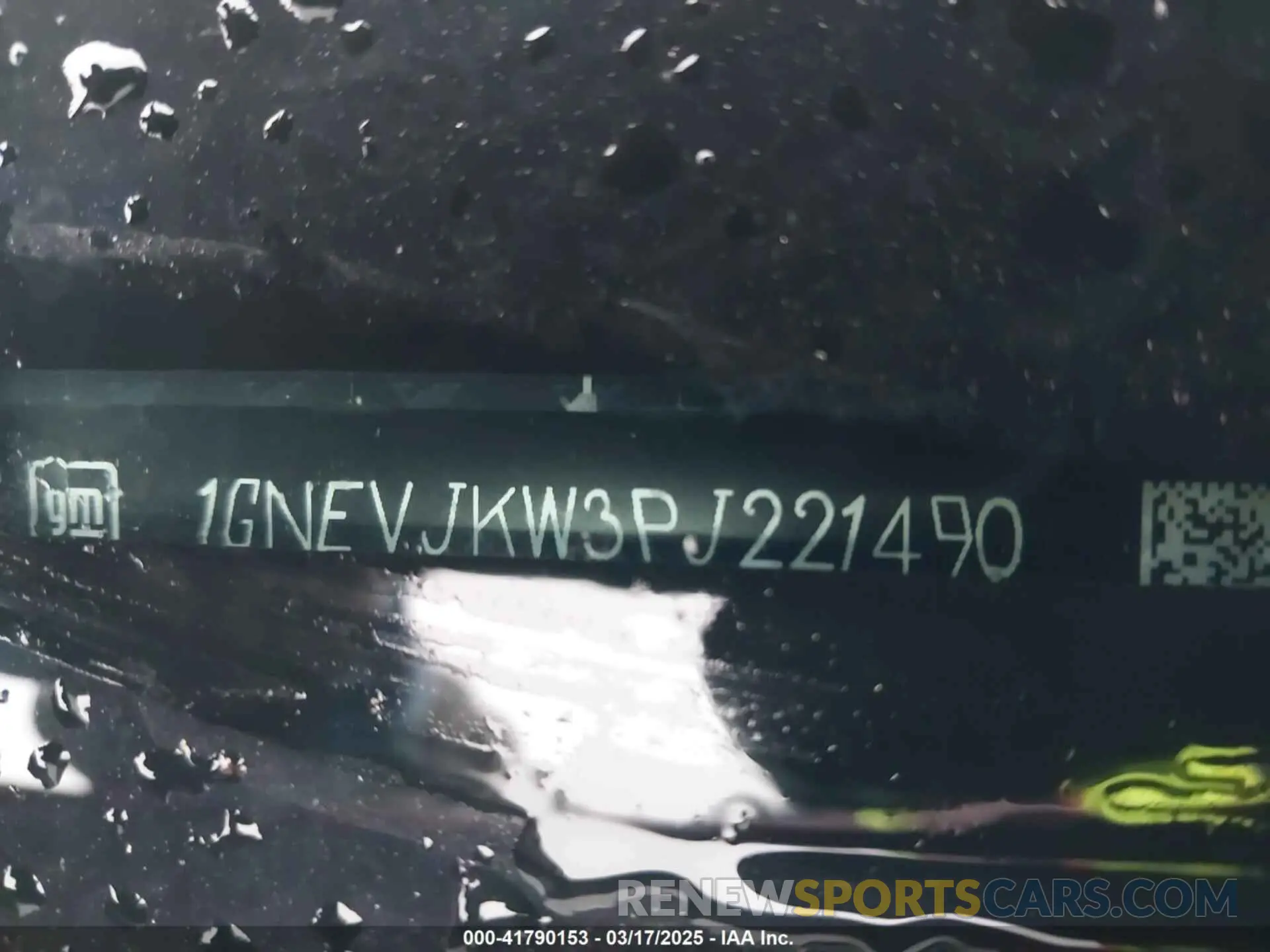 17 Фотография поврежденного автомобиля 1GNEVJKW3PJ221490 CHEVROLET TRAVERSE 2023