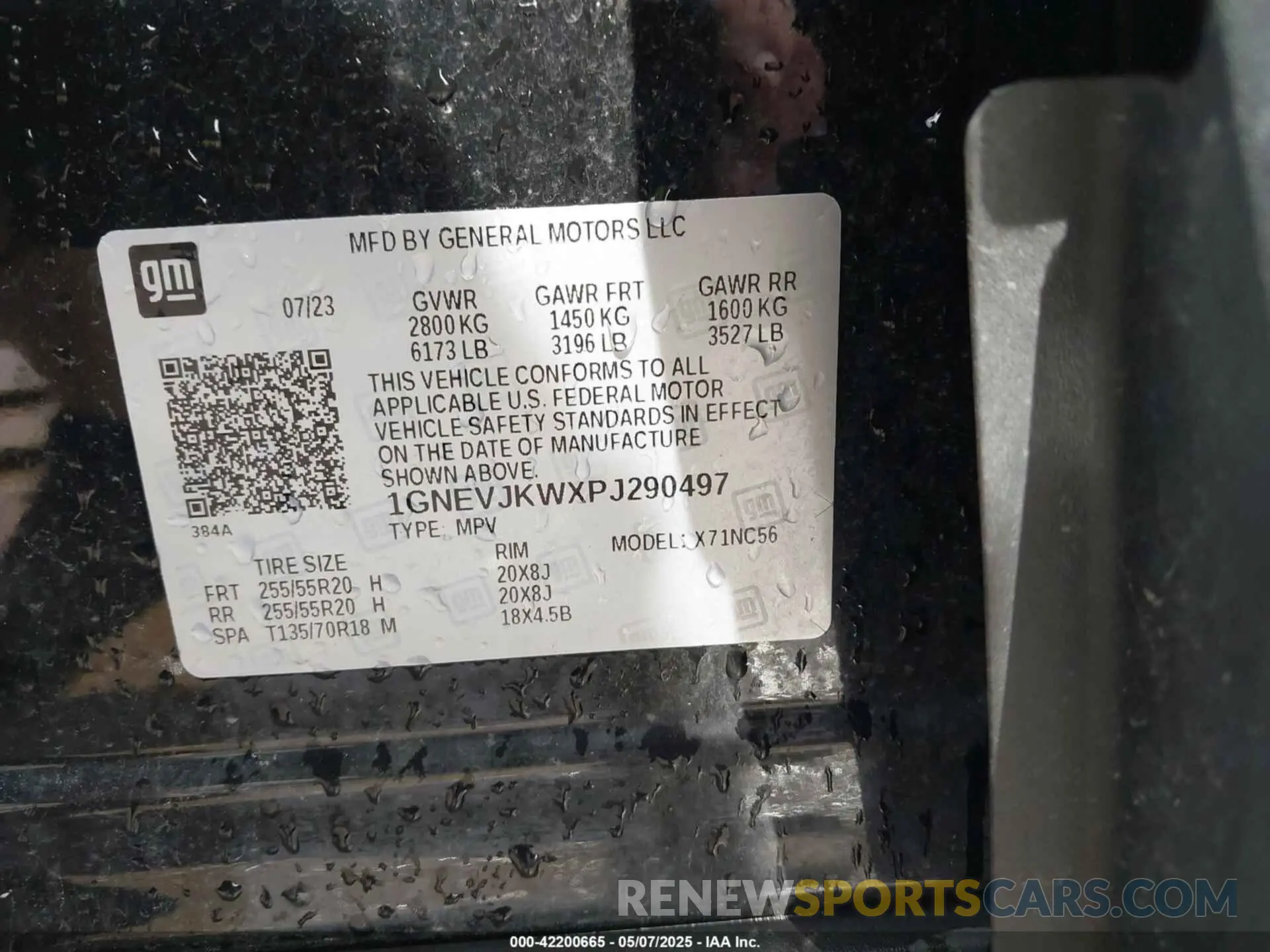9 Photograph of a damaged car 1GNEVJKWXPJ290497 CHEVROLET TRAVERSE 2023
