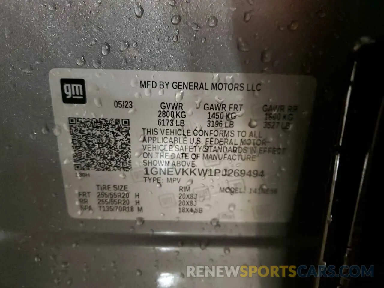 13 Photograph of a damaged car 1GNEVKKW1PJ269494 CHEVROLET TRAVERSE 2023