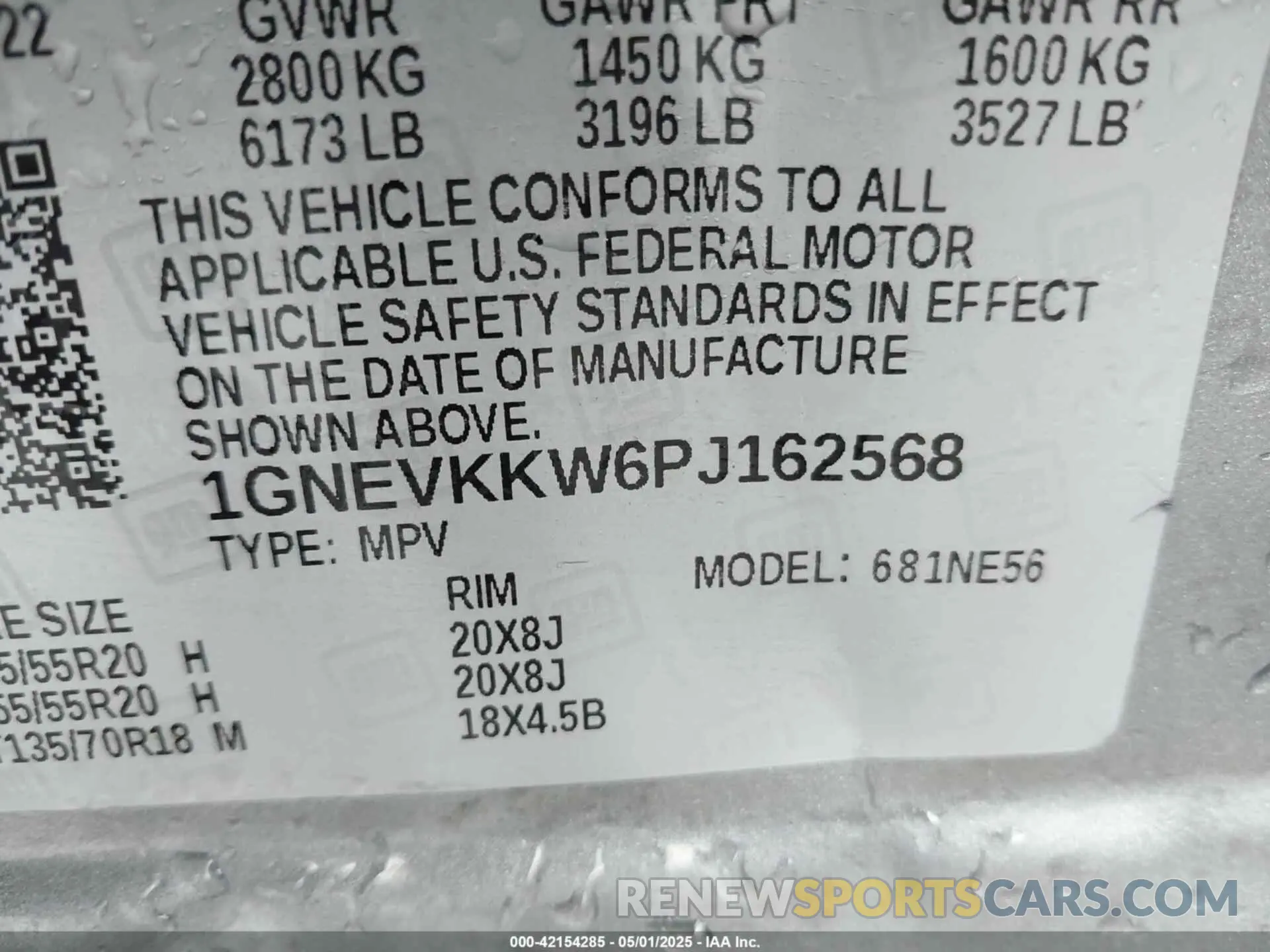 9 Photograph of a damaged car 1GNEVKKW6PJ162568 CHEVROLET TRAVERSE 2023