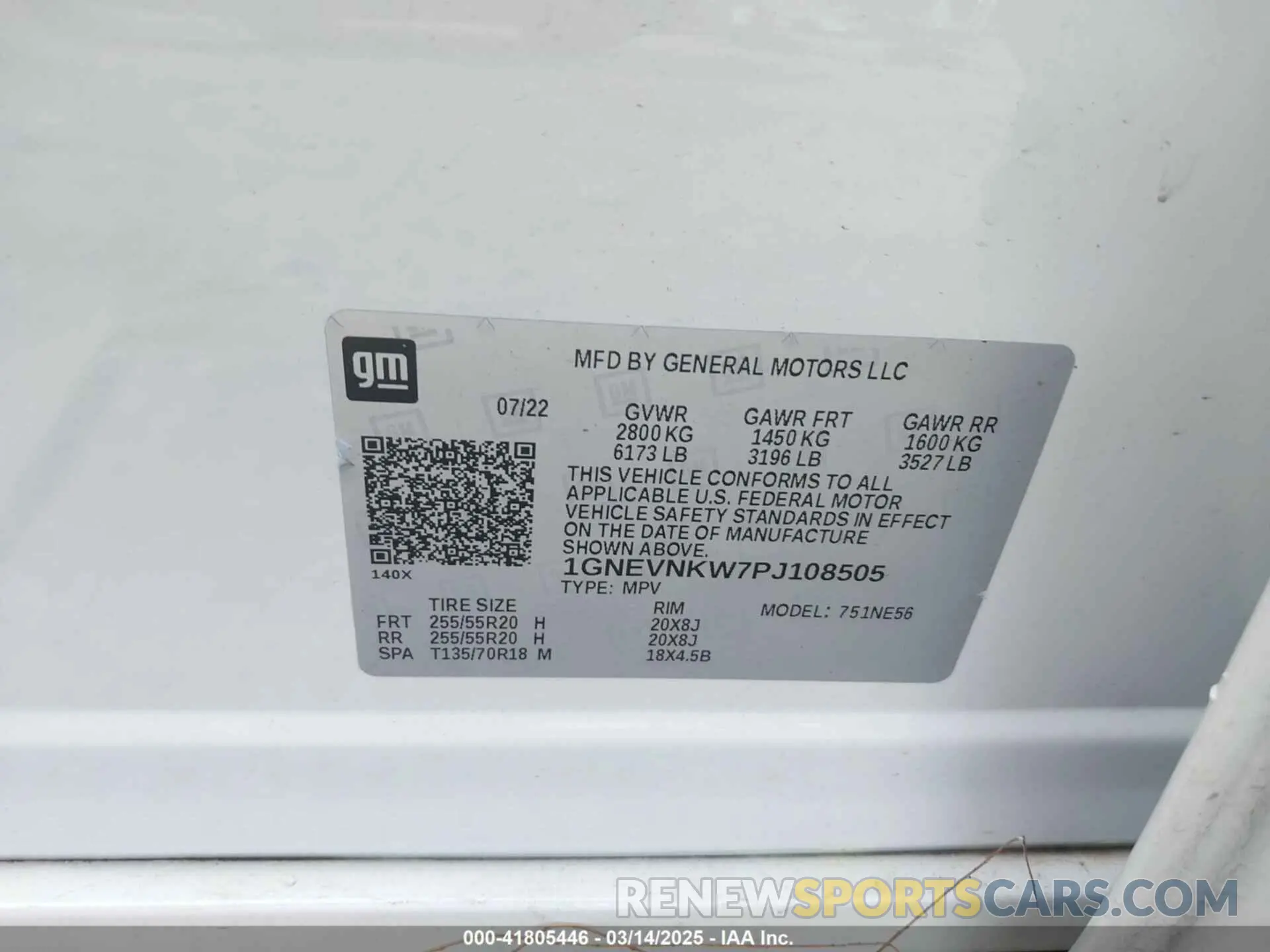 9 Фотография поврежденного автомобиля 1GNEVNKW7PJ108505 CHEVROLET TRAVERSE 2023
