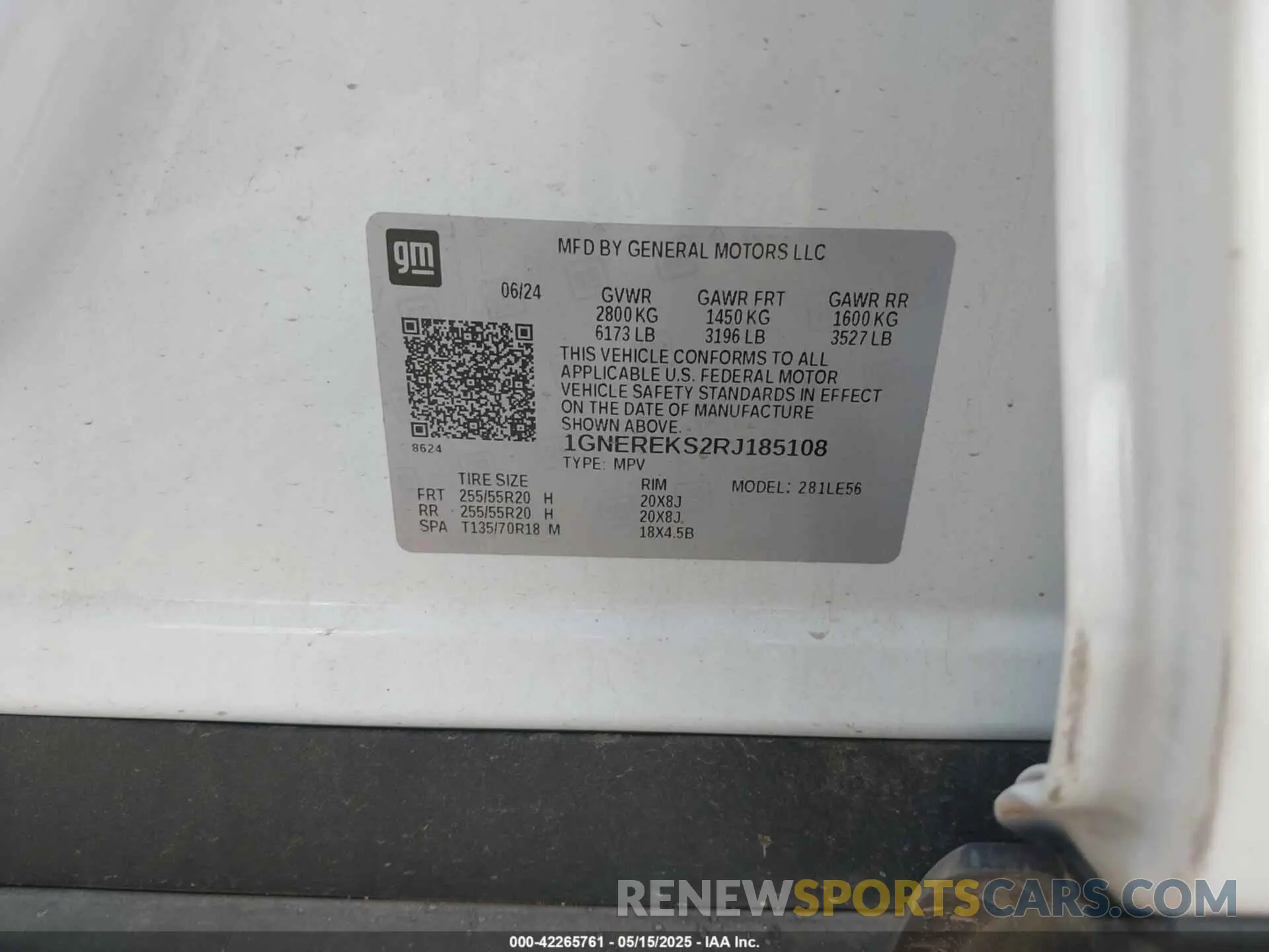 9 Photograph of a damaged car 1GNEREKS2RJ185108 CHEVROLET TRAVERSE 2024