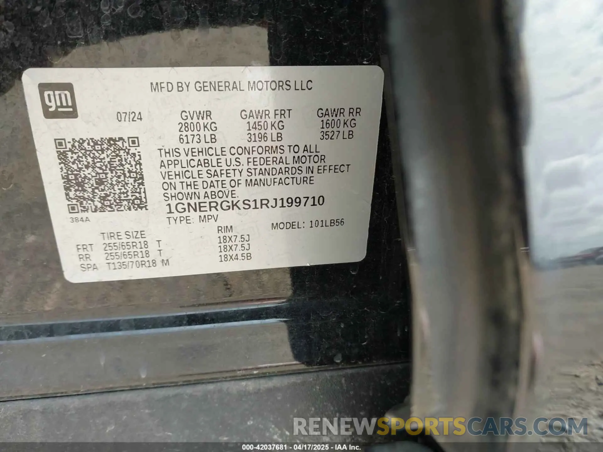 9 Фотография поврежденного автомобиля 1GNERGKS1RJ199710 CHEVROLET TRAVERSE 2024