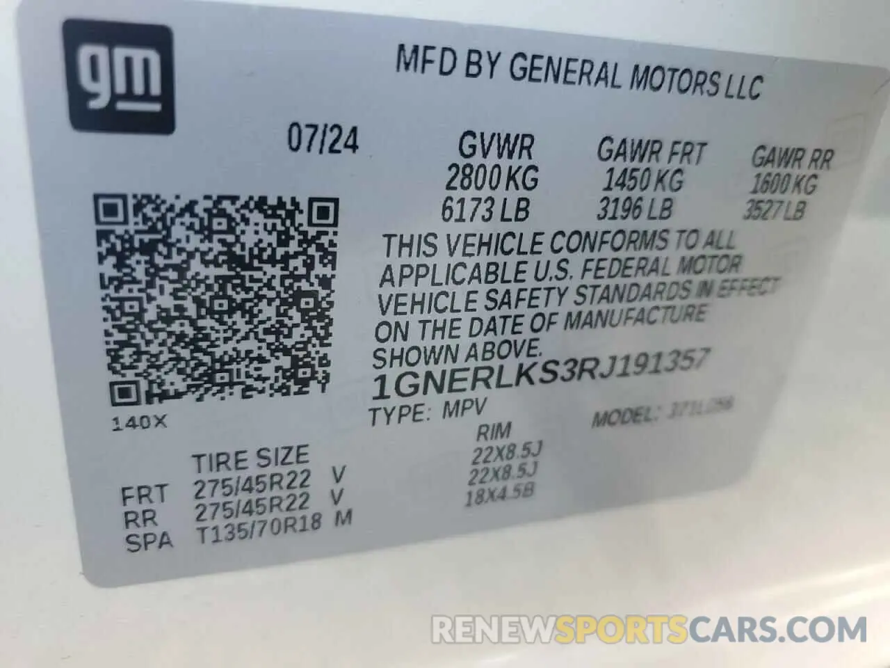 10 Фотография поврежденного автомобиля 1GNERLKS3RJ191357 CHEVROLET TRAVERSE 2024