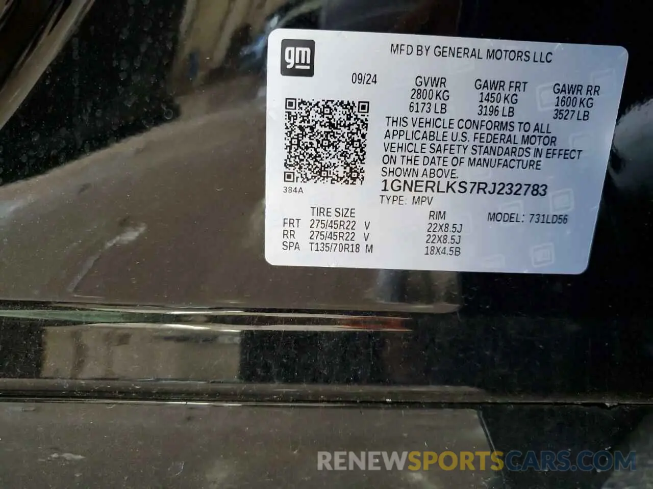 13 Photograph of a damaged car 1GNERLKS7RJ232783 CHEVROLET TRAVERSE 2024