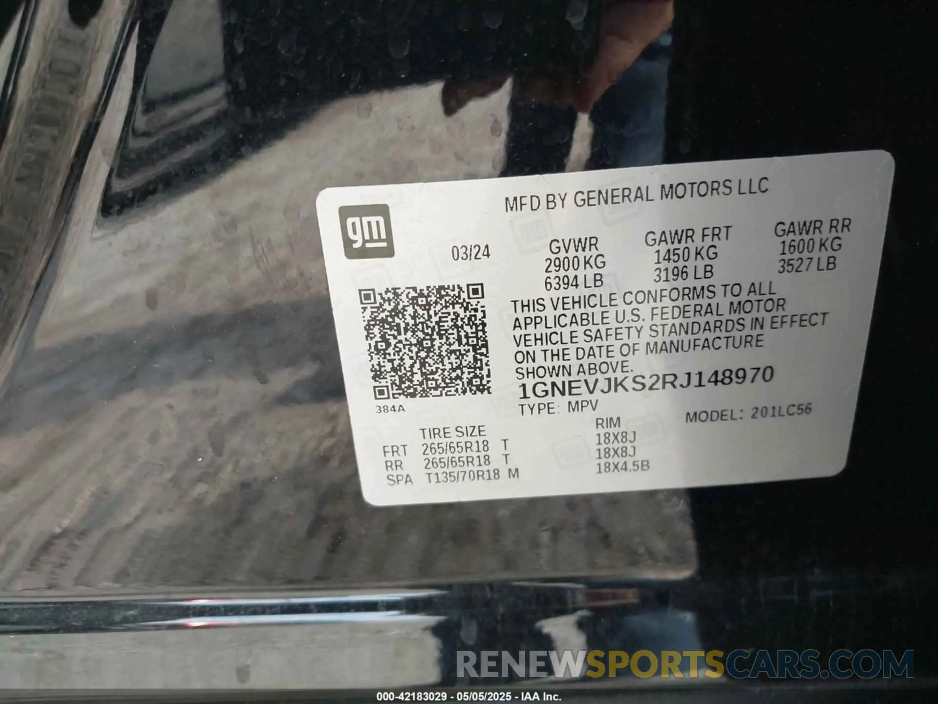 9 Фотография поврежденного автомобиля 1GNEVJKS2RJ148970 CHEVROLET TRAVERSE 2024