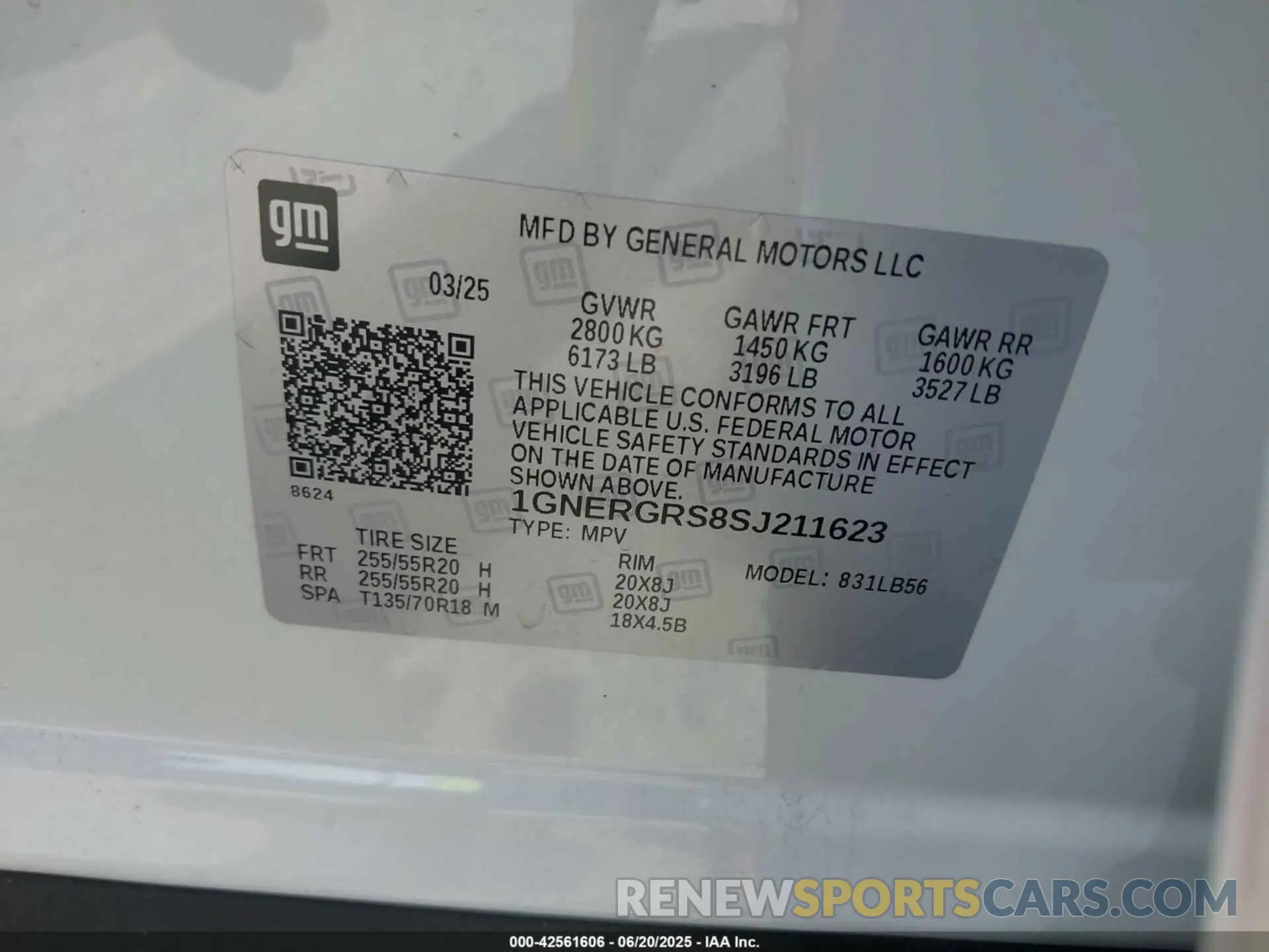 9 Photograph of a damaged car 1GNERGRS8SJ211623 CHEVROLET TRAVERSE 2025