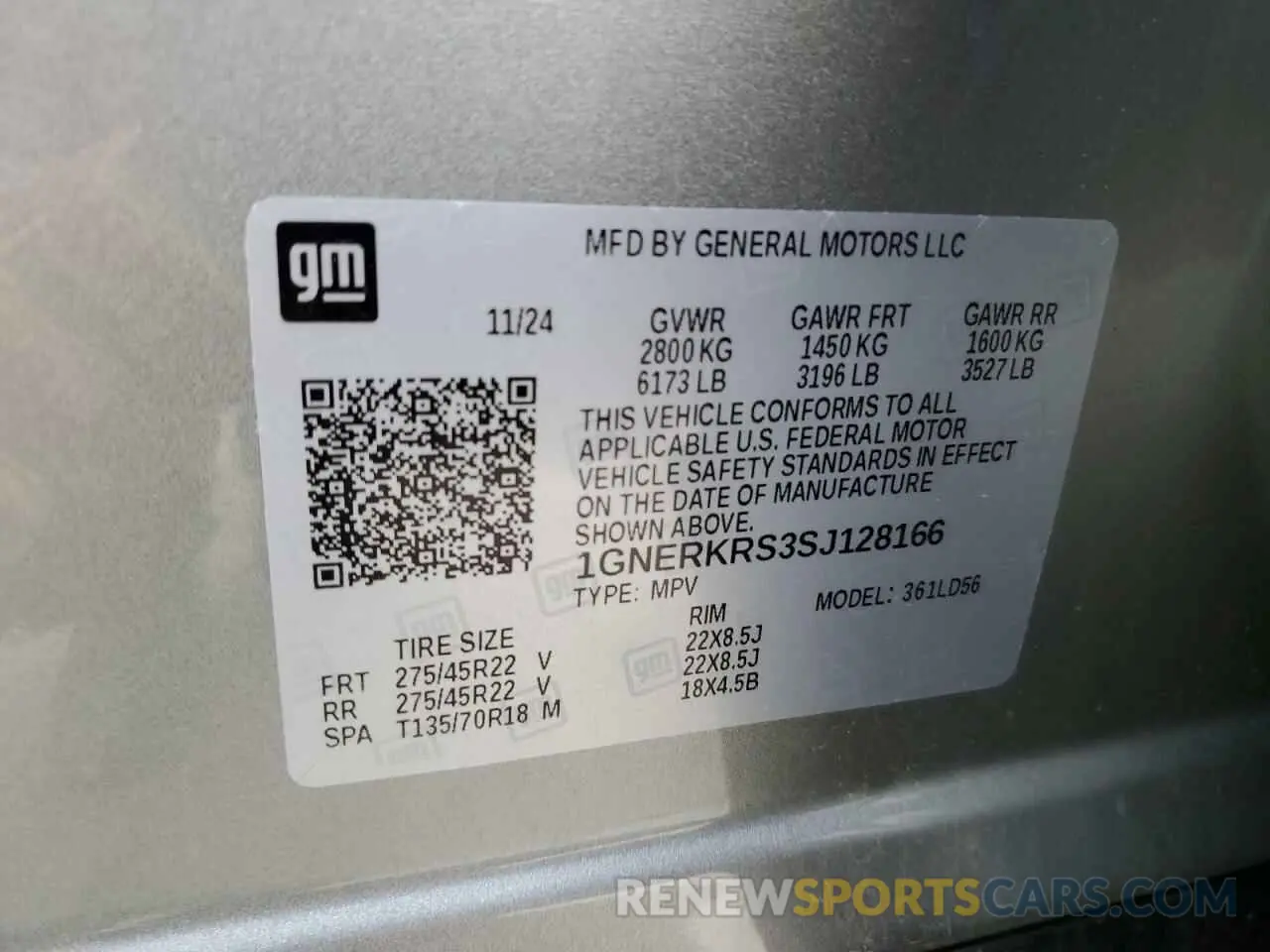 14 Photograph of a damaged car 1GNERKRS3SJ128166 CHEVROLET TRAVERSE 2025