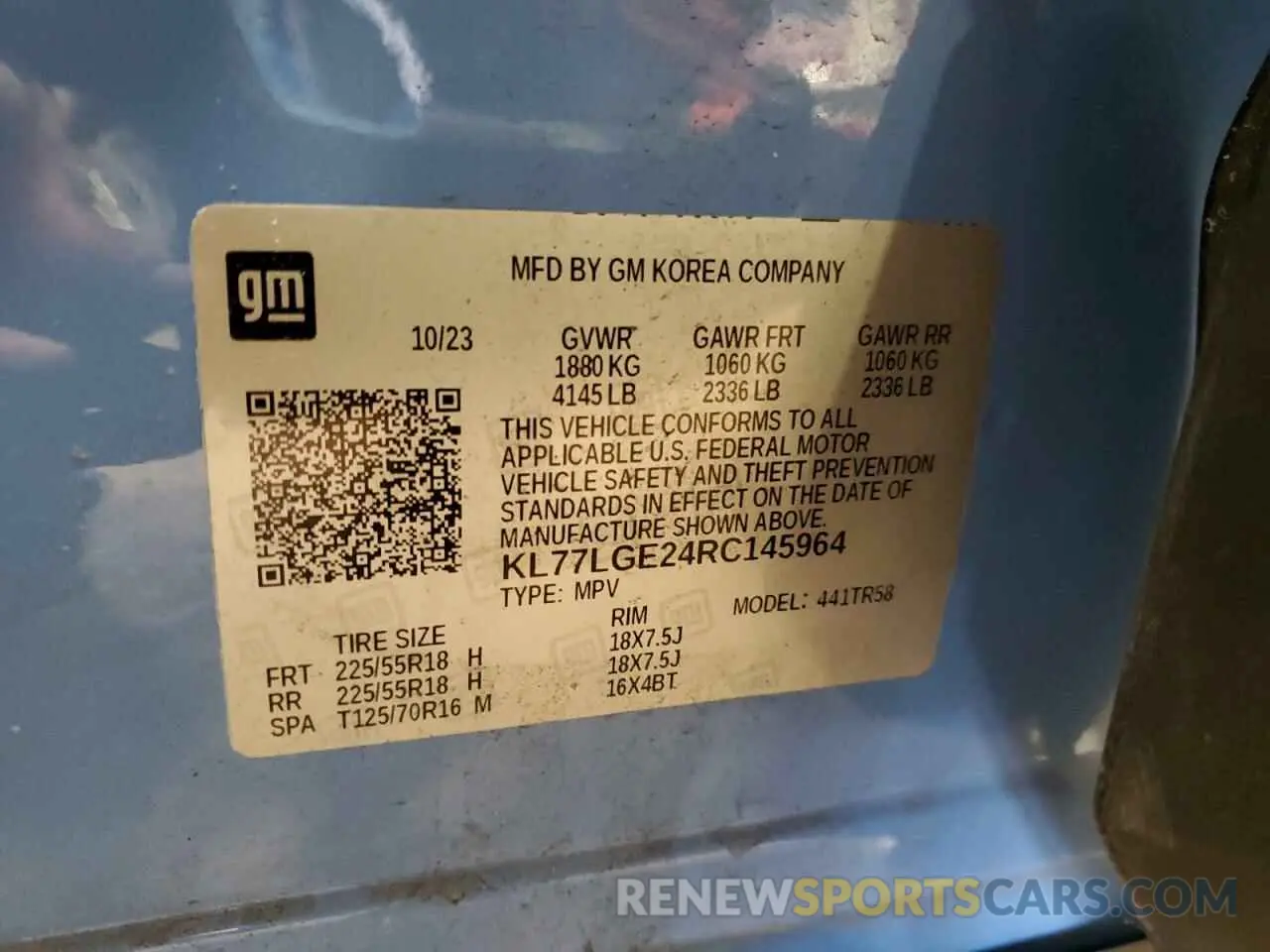 14 Фотография поврежденного автомобиля KL77LGE24RC145964 CHEVROLET TRAX 1RS 2024