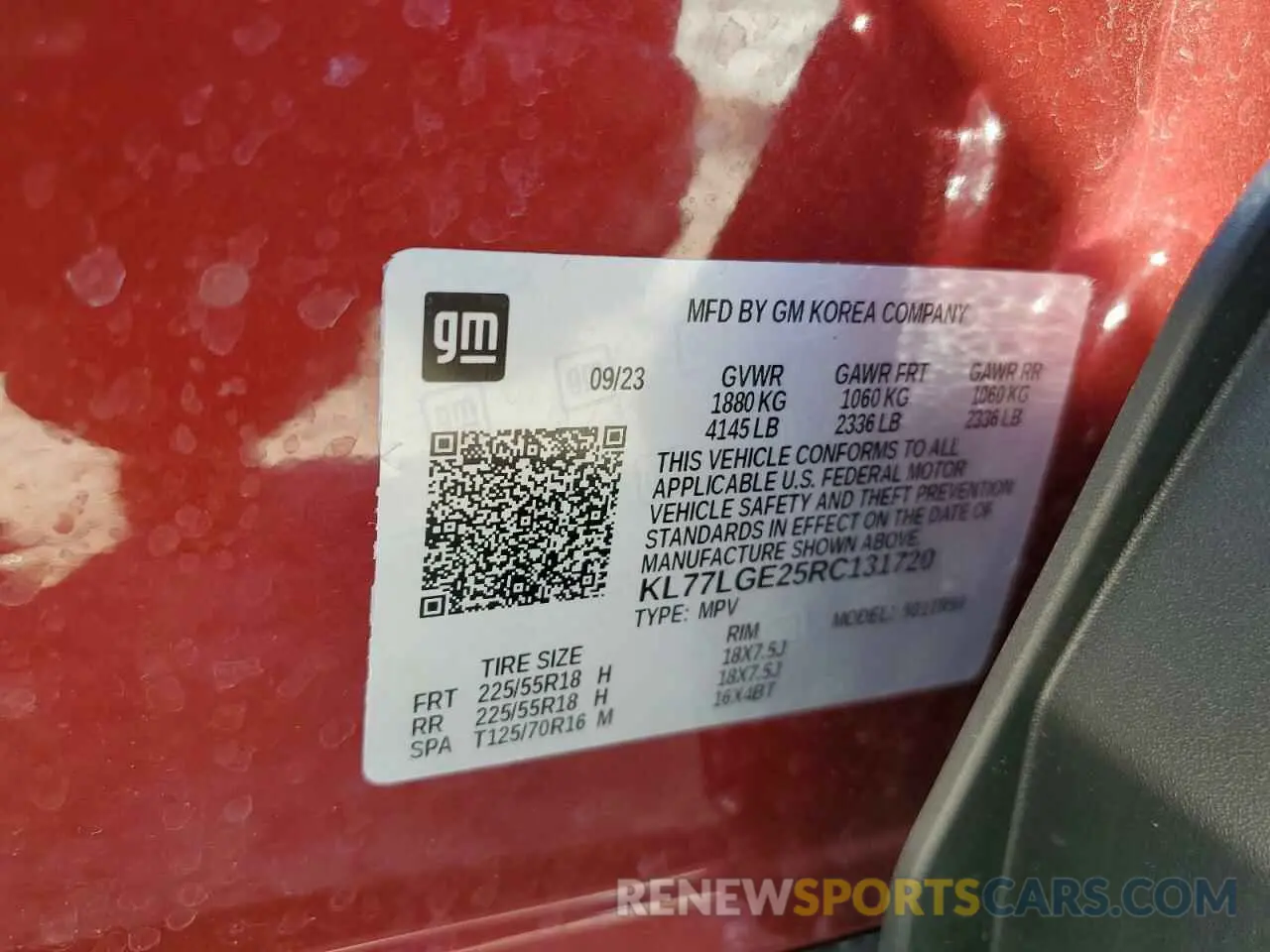 15 Фотография поврежденного автомобиля KL77LGE25RC131720 CHEVROLET TRAX 1RS 2024