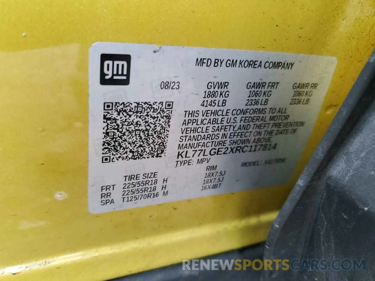 12 Photograph of a damaged car KL77LGE2XRC117814 CHEVROLET TRAX 1RS 2024