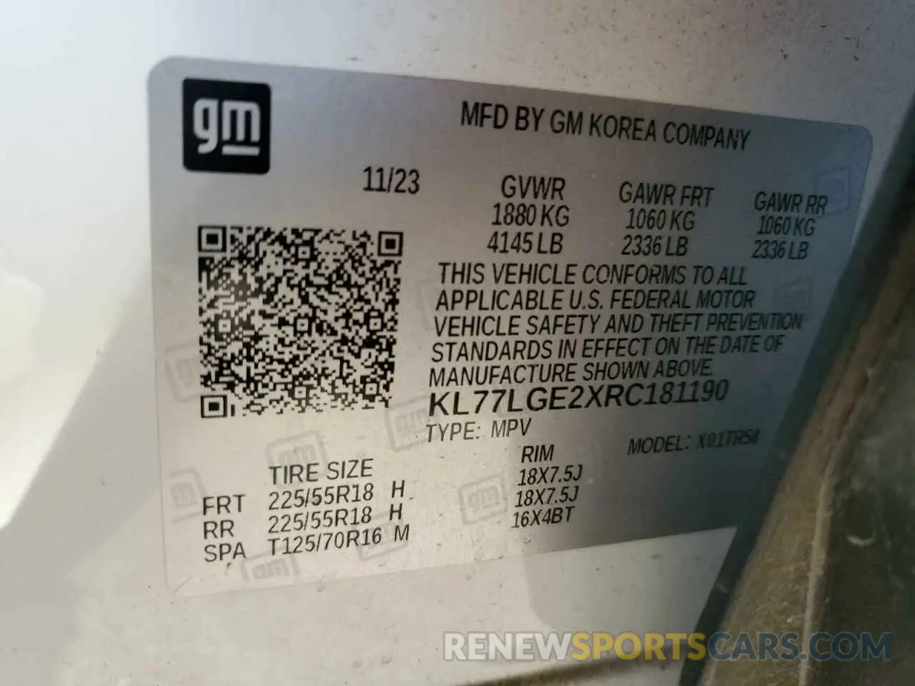13 Фотография поврежденного автомобиля KL77LGE2XRC181190 CHEVROLET TRAX 1RS 2024