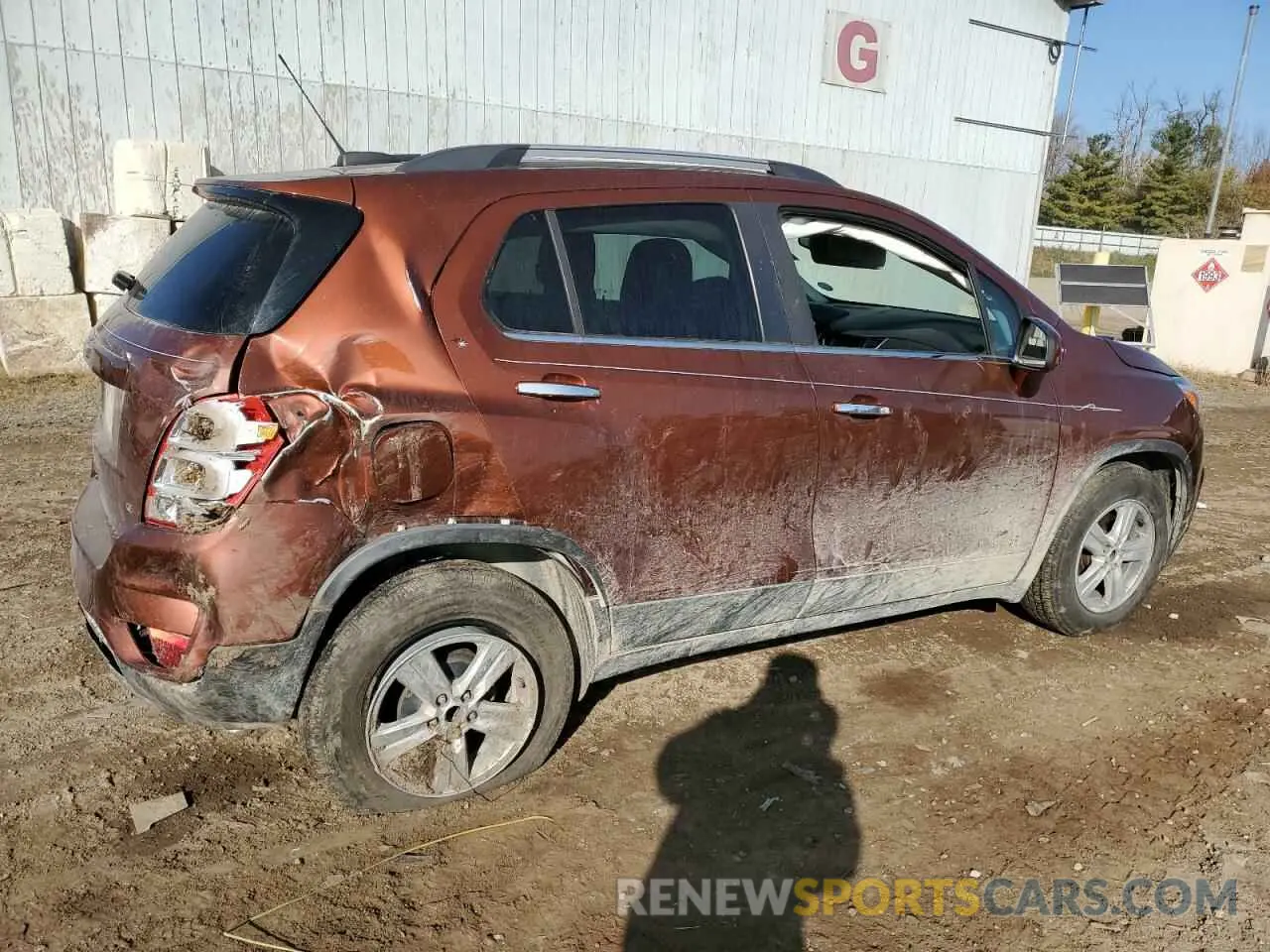 3 Photograph of a damaged car 3GNCJLSB1KL256526 CHEVROLET TRAX 2019