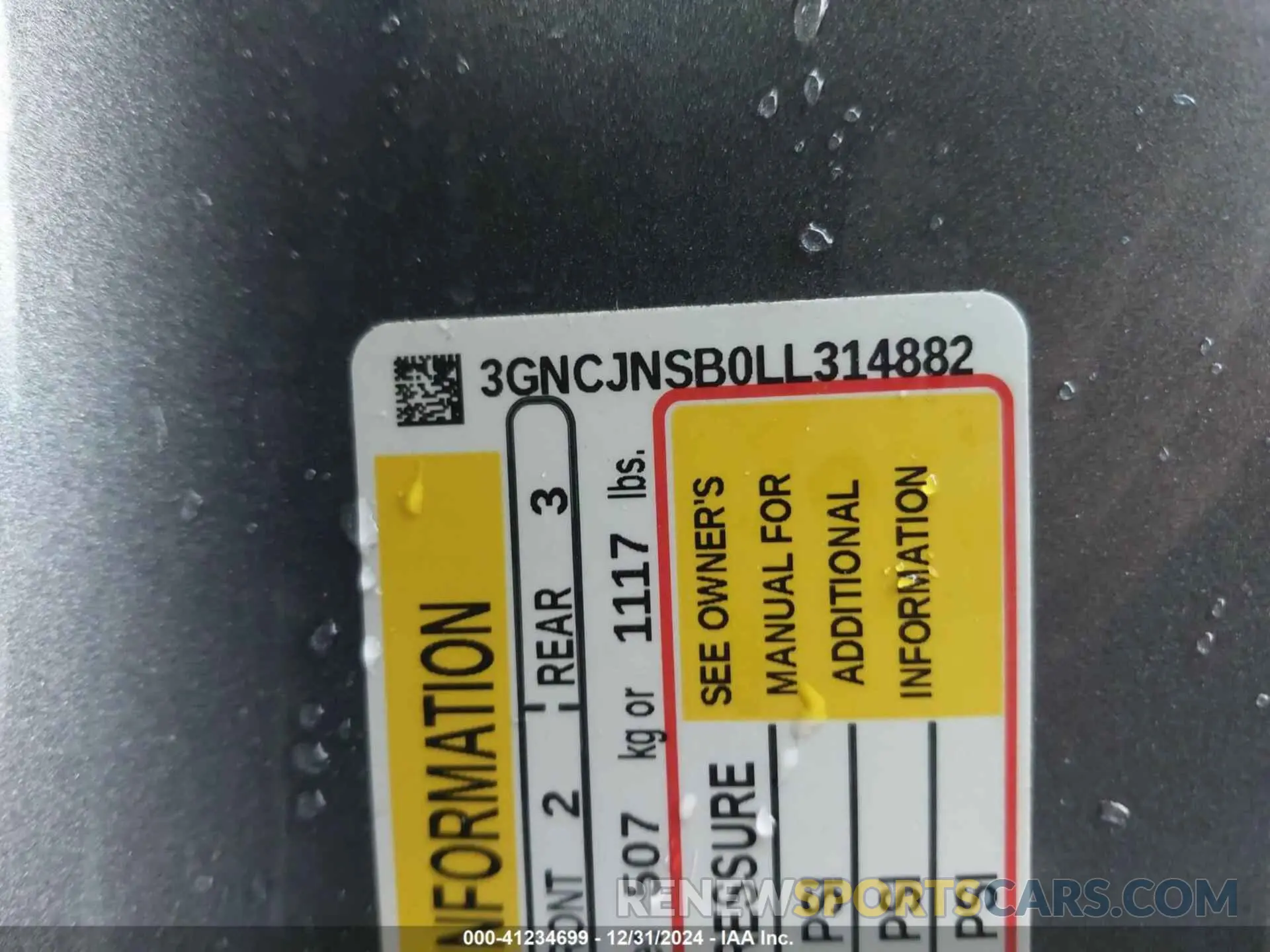 9 Фотография поврежденного автомобиля 3GNCJNSB0LL314882 CHEVROLET TRAX 2020