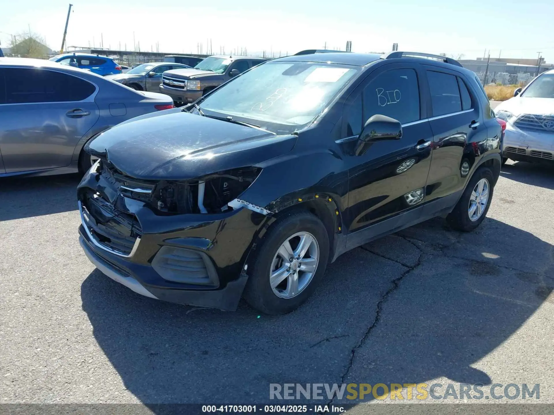 2 Фотография поврежденного автомобиля KL7CJLSB0LB042443 CHEVROLET TRAX 2020