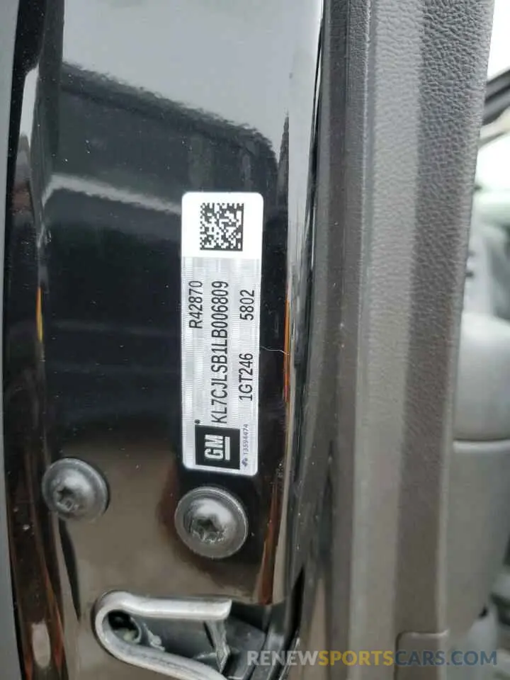 13 Фотография поврежденного автомобиля KL7CJLSB1LB006809 CHEVROLET TRAX 2020