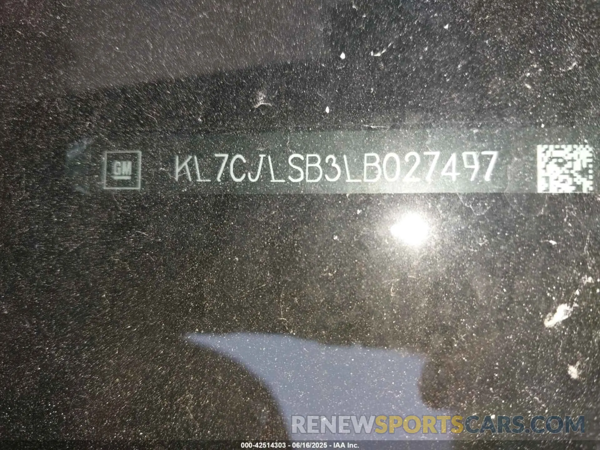 9 Photograph of a damaged car KL7CJLSB3LB027497 CHEVROLET TRAX 2020