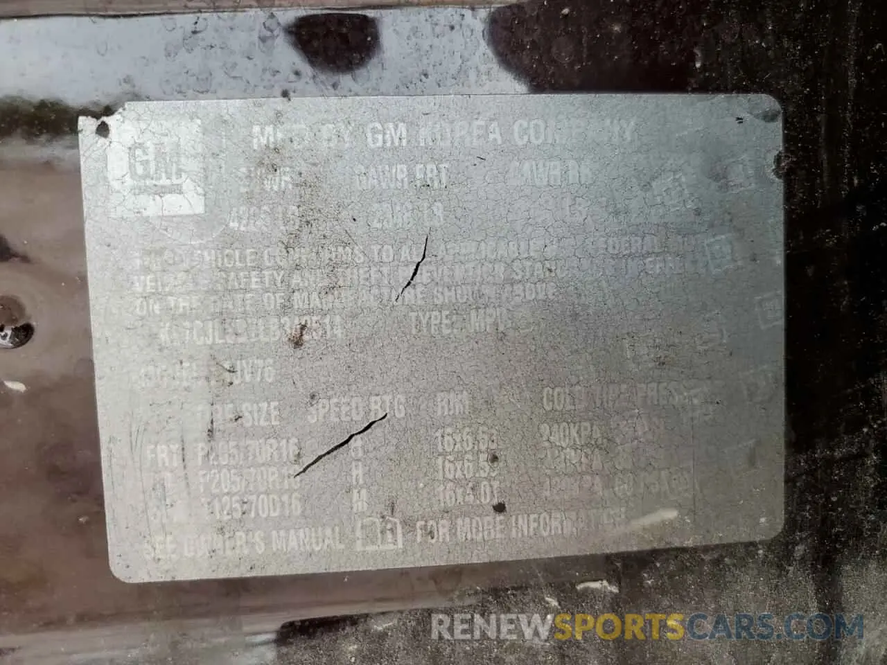 14 Photograph of a damaged car KL7CJLSB7LB342514 CHEVROLET TRAX 2020