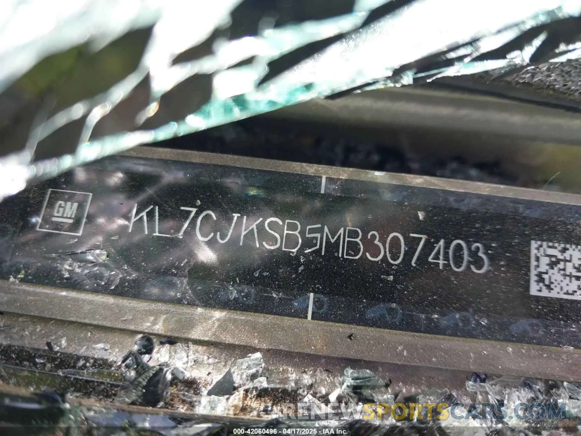 9 Фотография поврежденного автомобиля KL7CJKSB5MB307403 CHEVROLET TRAX 2021