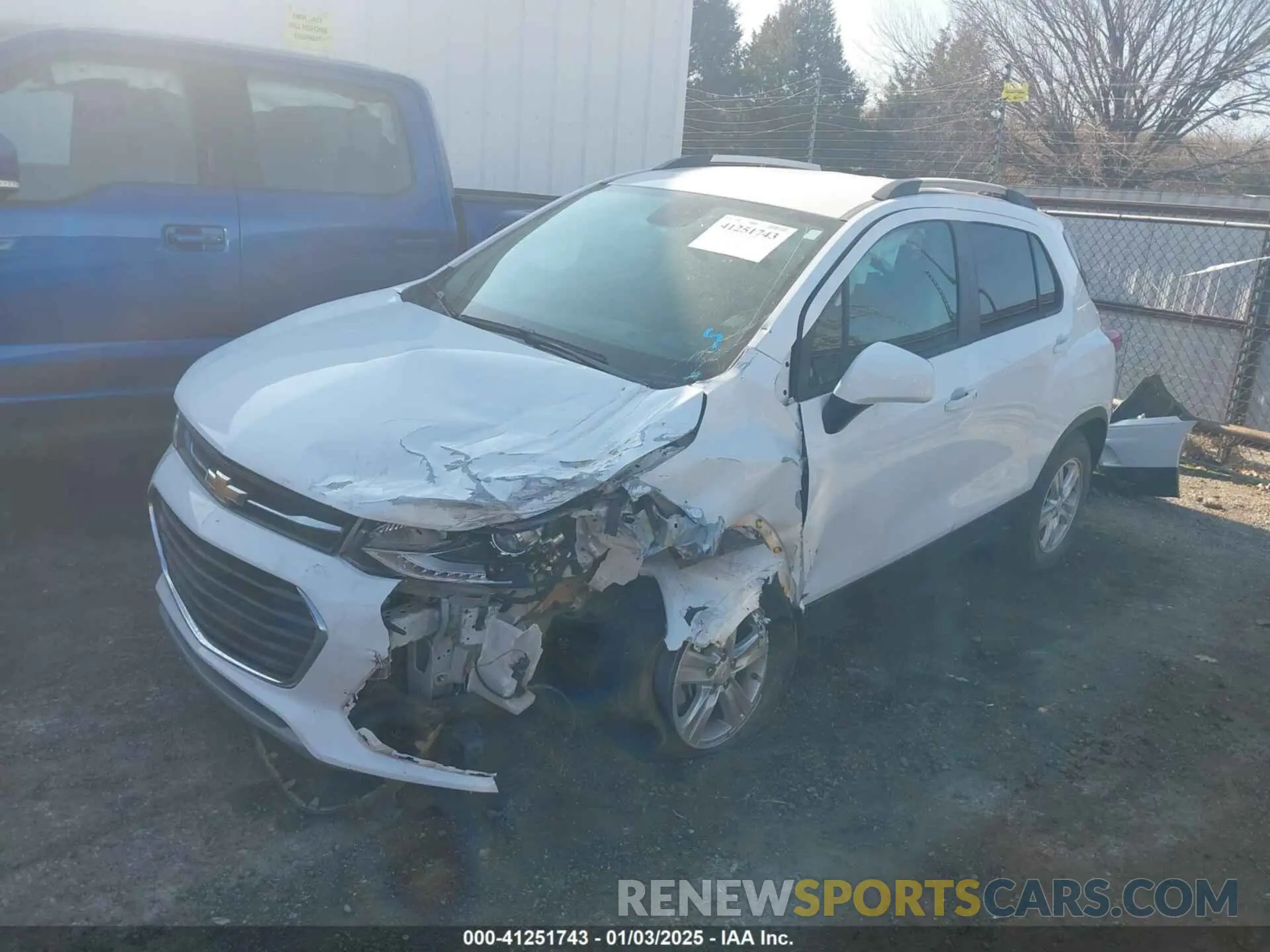 2 Photograph of a damaged car KL7CJLSB2MB309664 CHEVROLET TRAX 2021