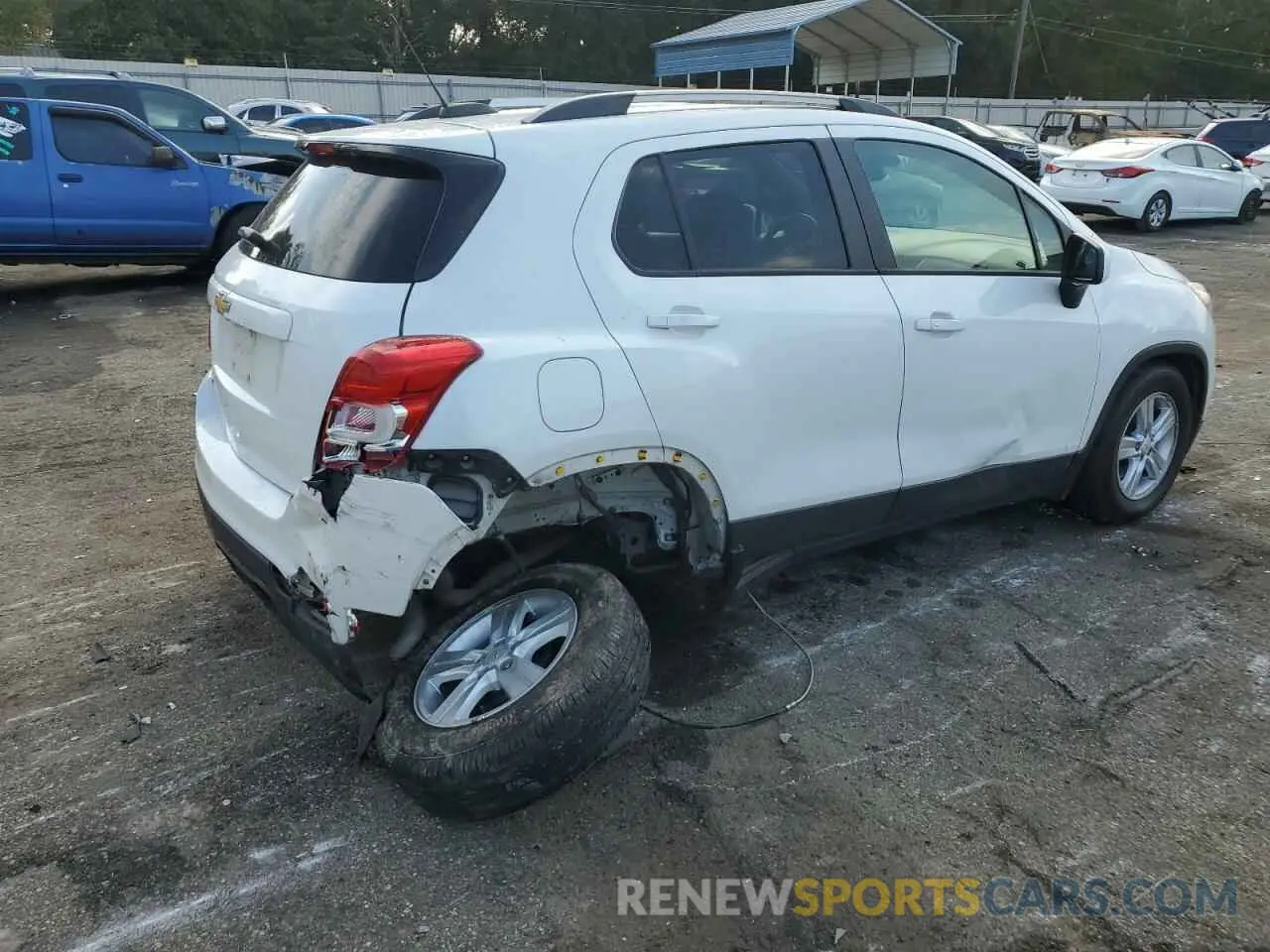 3 Фотография поврежденного автомобиля KL7CJLSB3MB314887 CHEVROLET TRAX 2021