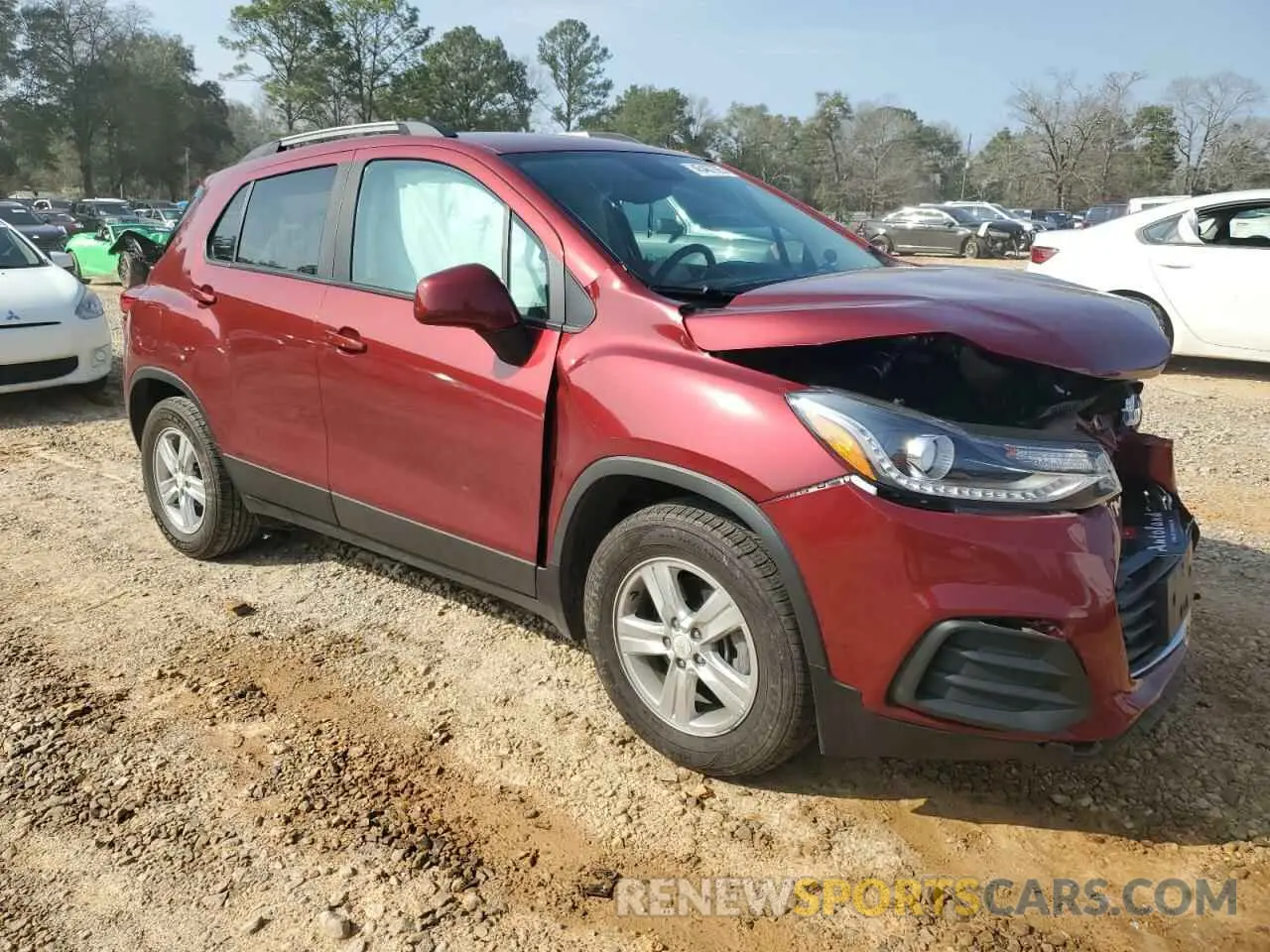 4 Фотография поврежденного автомобиля KL7CJLSMXMB374747 CHEVROLET TRAX 2021