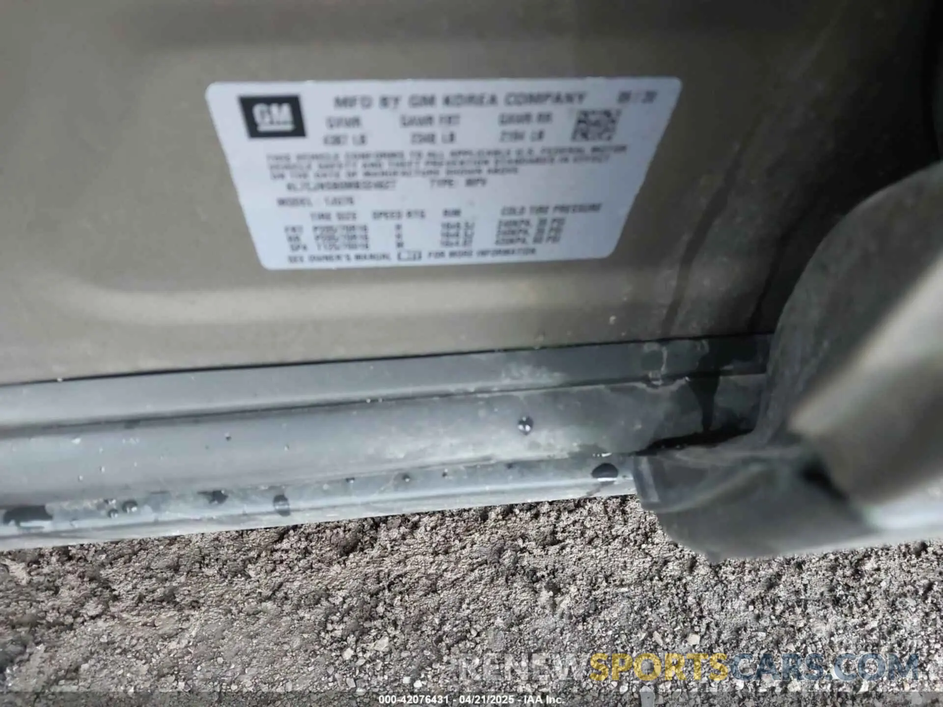 9 Фотография поврежденного автомобиля KL7CJNSB0MB324627 CHEVROLET TRAX 2021