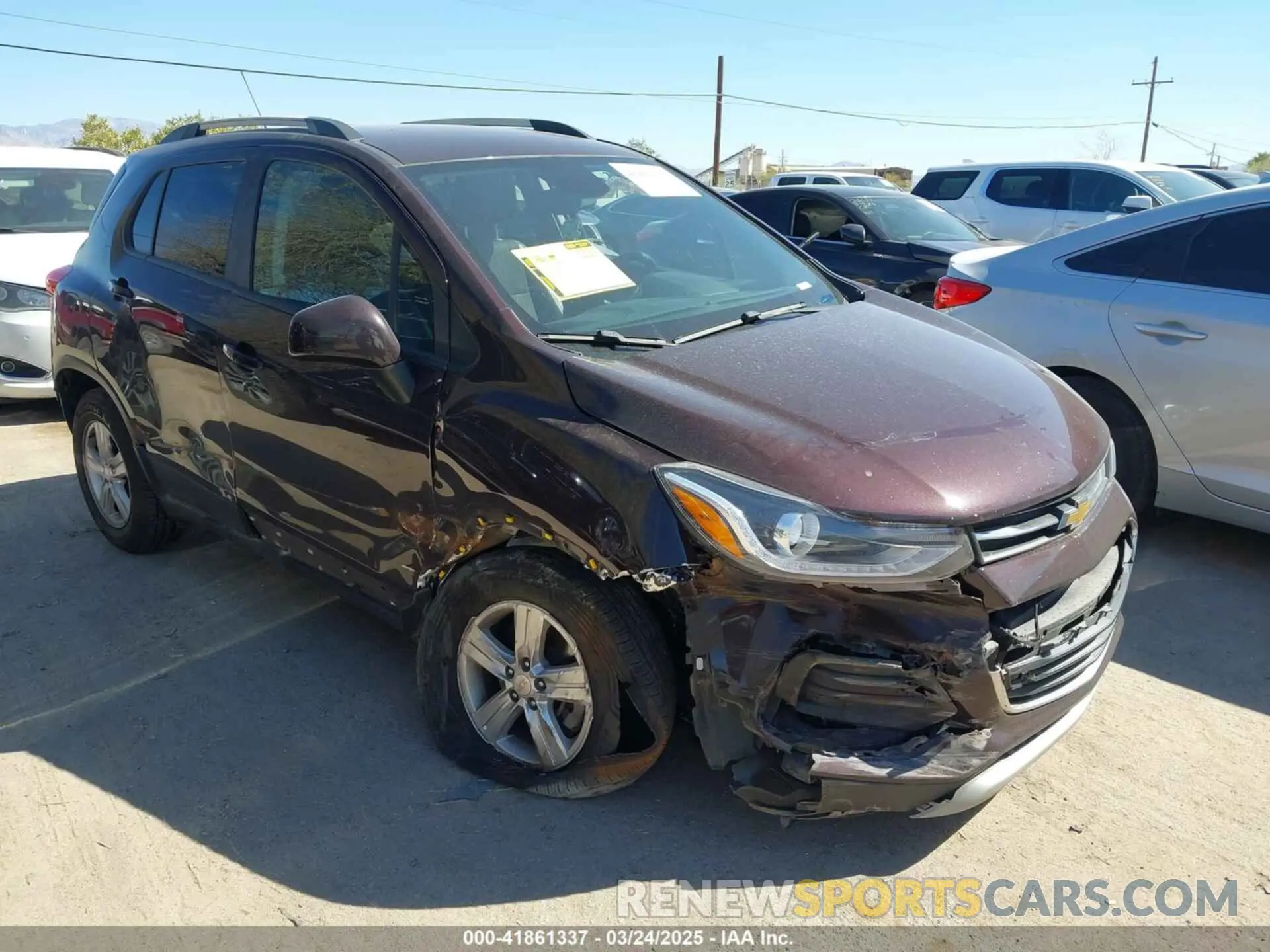 1 Фотография поврежденного автомобиля KL7CJPSM4MB364271 CHEVROLET TRAX 2021
