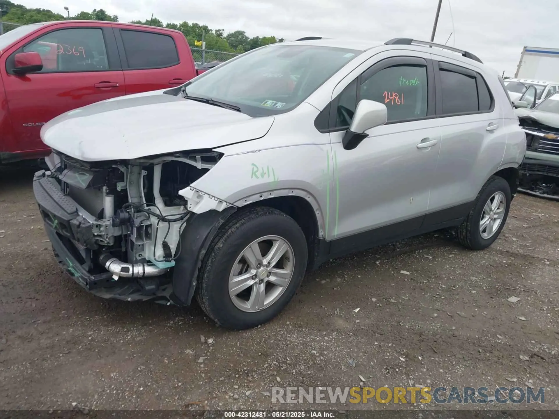 2 Фотография поврежденного автомобиля KL7CJPSM9MB362368 CHEVROLET TRAX 2021